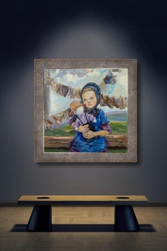 Puppen ohne Gesichter. Amische. Traditionen, Kinderporträt, Impressionismus