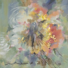 Libélula. Acrílico, impresionismo, figurativo, retrato, flores