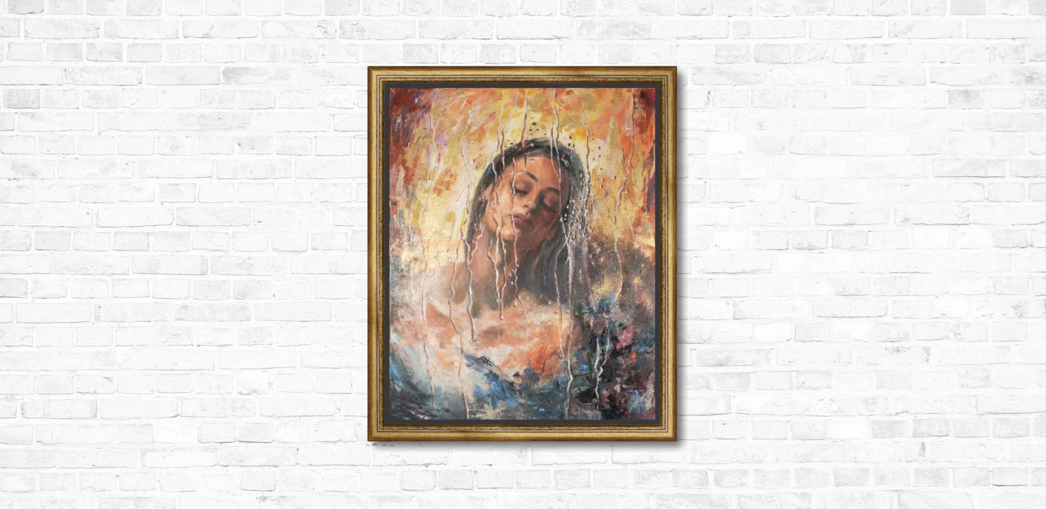Dreams. Through. Her - Abstract Expressionist Painting by Anna Shesterikova