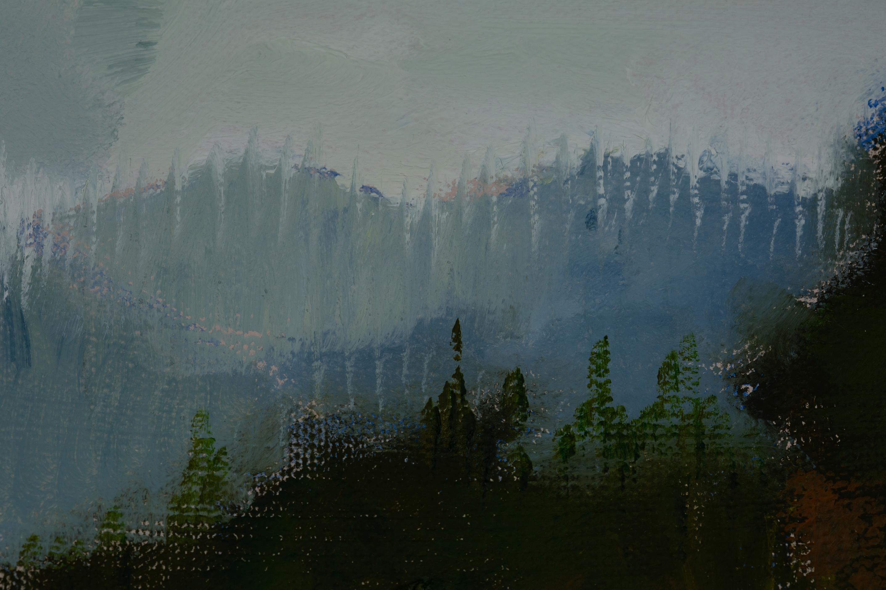 Evening in Porto. Lake Garda. Landscape, evening, horizontal, impressionism, oil 10
