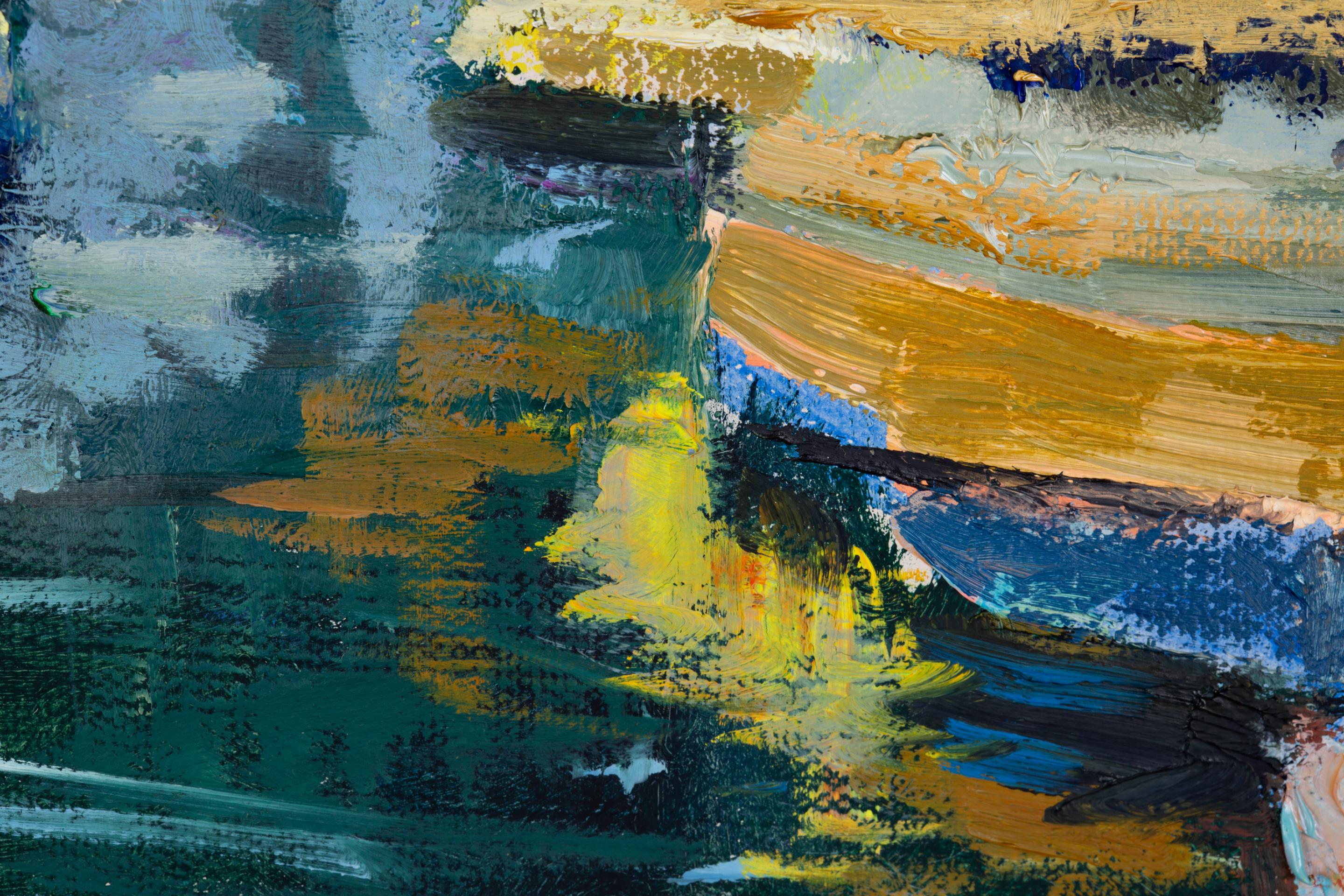 Evening in Porto. Lake Garda. Landscape, evening, horizontal, impressionism, oil 4