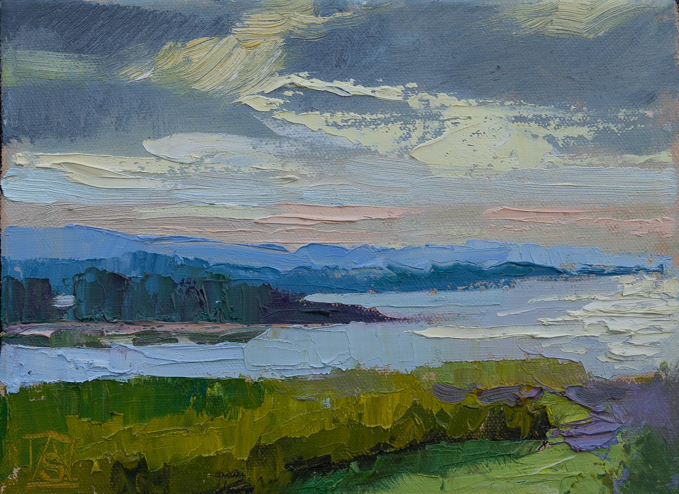 Anna Shesterikova Landscape Painting - Evening Mood