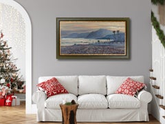 Evening Walk Ventimiglia. Landscape Paintings, seascape sea, mountains, beach