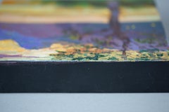 First Lights. Sunset, landscape, lake, mountains, Switzerland, small square