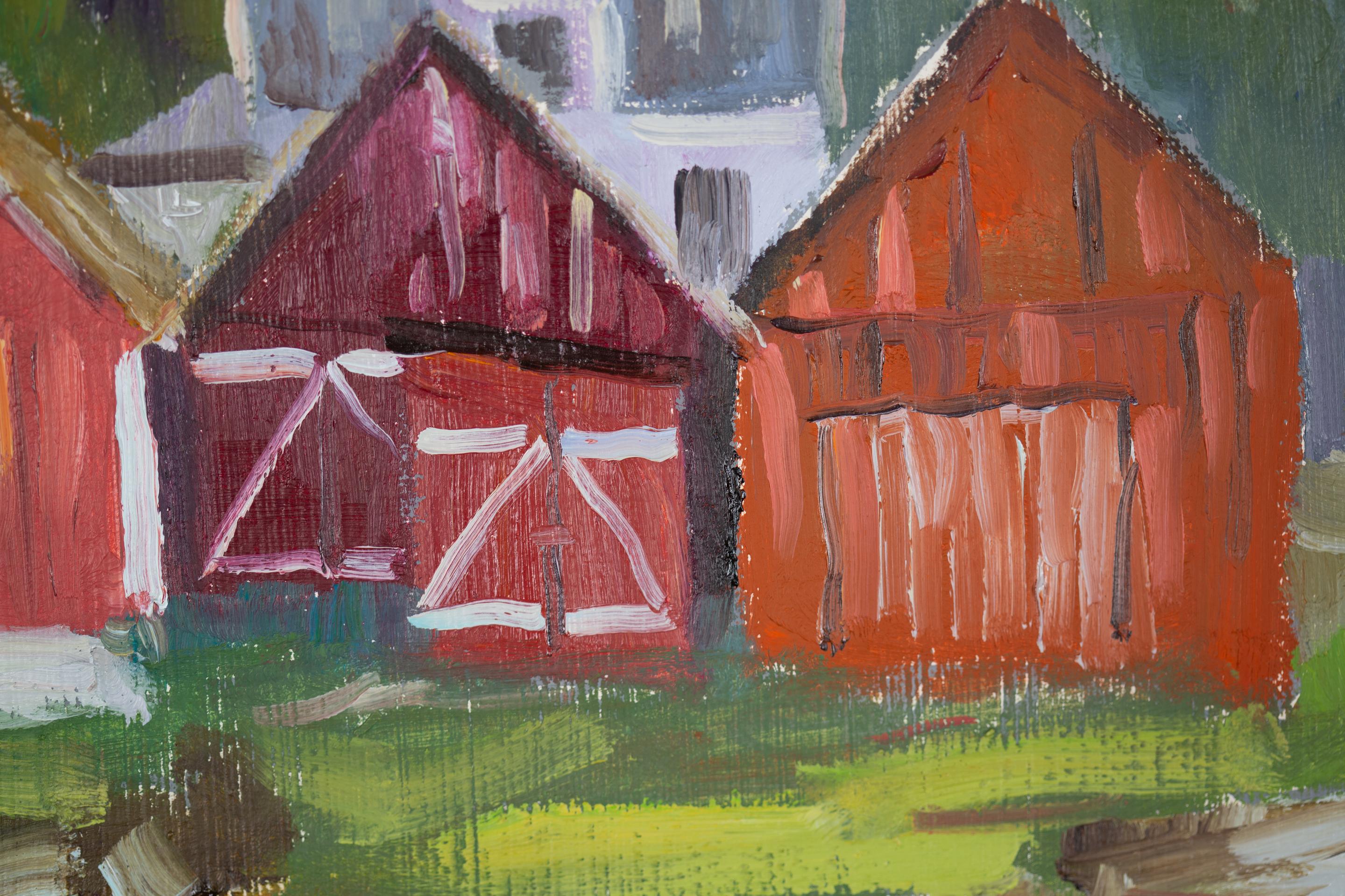 Capannoni per pescatori. Norvegia. Impressionismo, rosso, fiordo, acqua, Nature, costa in vendita 10