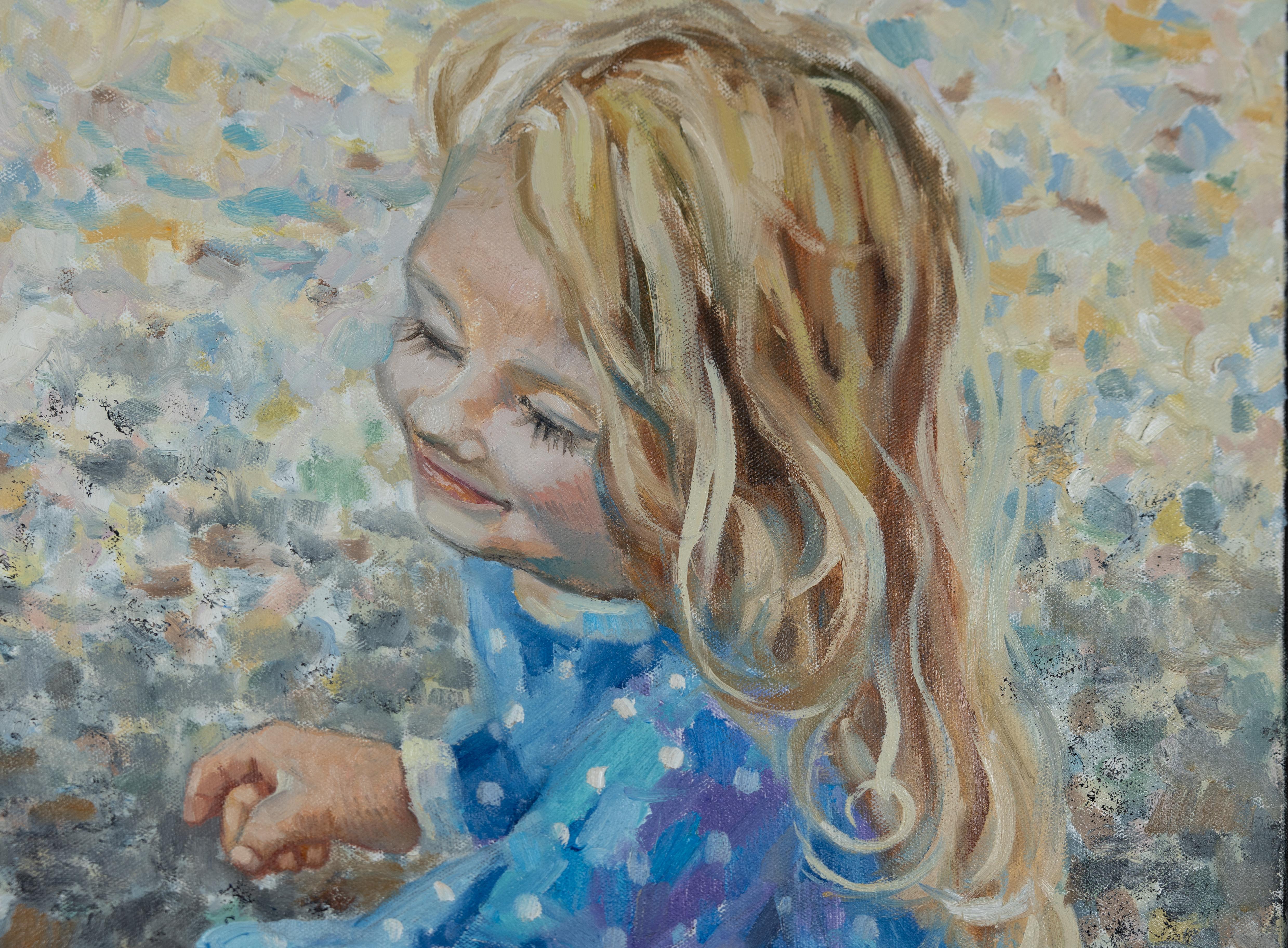 Friends. Children and animals, postimpressionism, figurative, oil painting. For Sale 2