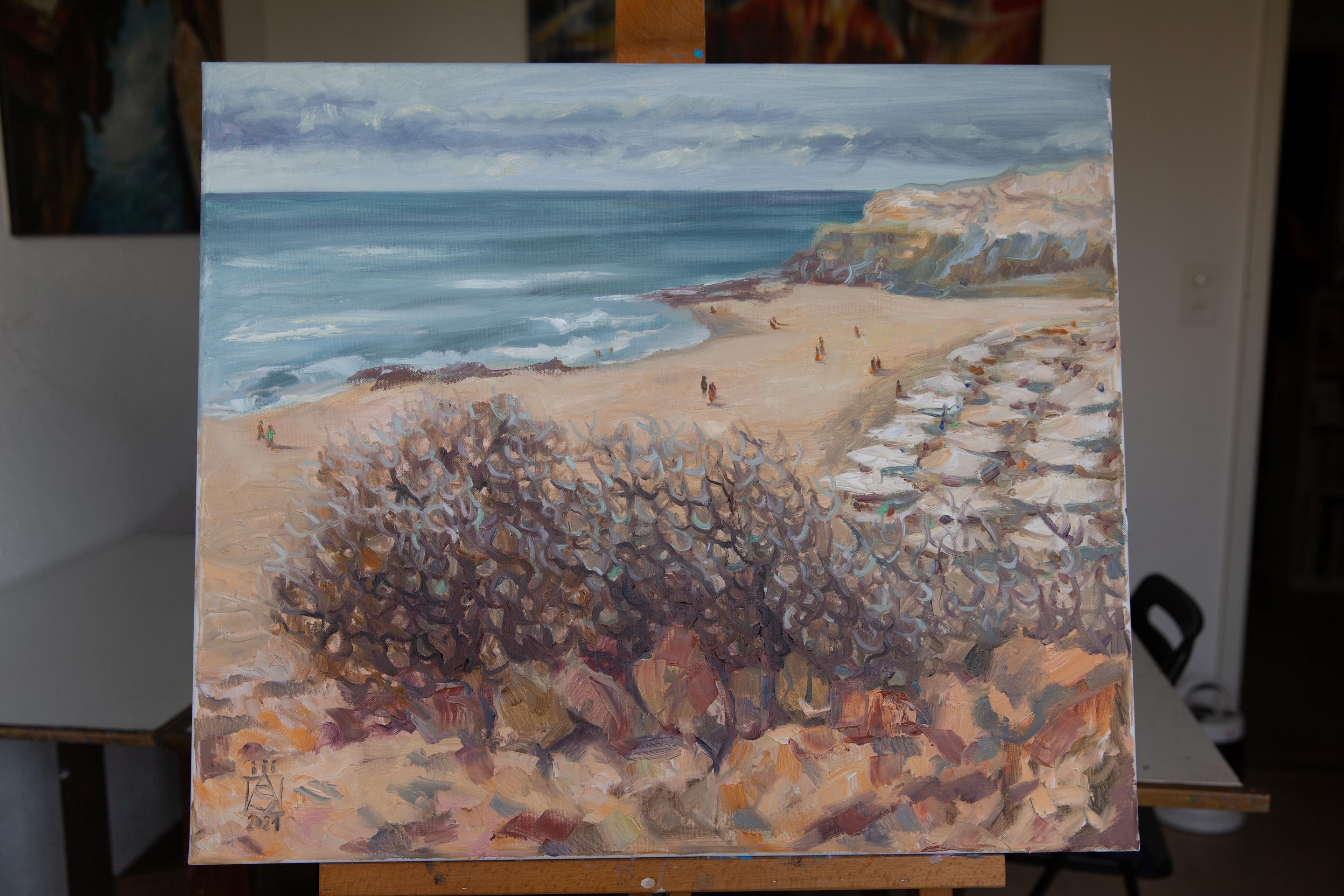 Fuerta Ventura. Strand – Painting von Anna Shesterikova