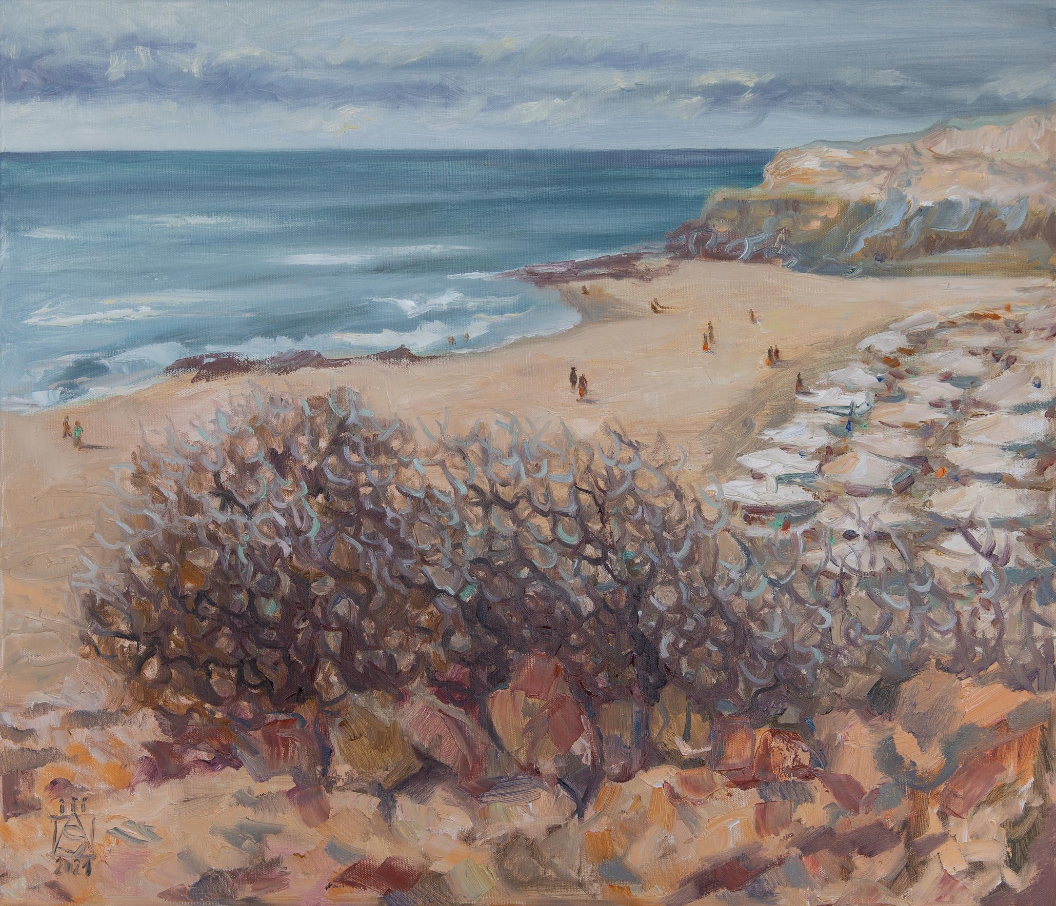 Anna Shesterikova Landscape Painting – Fuerta Ventura. Strand