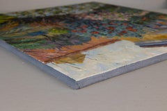 Gardens of Los Angeles. Landscape oil, flowers beauty house, California