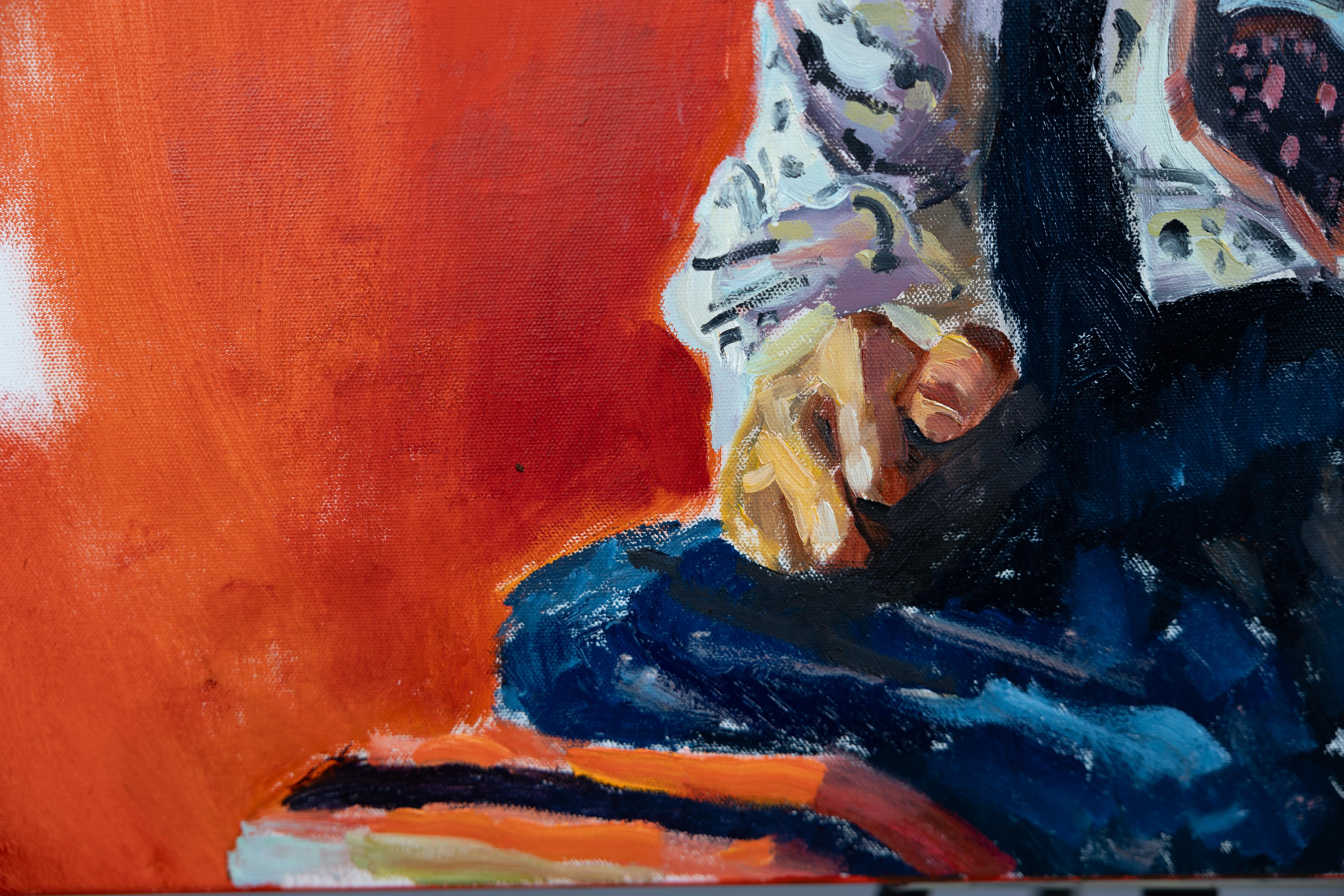 Ragazza della tribù Miao. Ritratto di un bambino in abito nazionale. Cina. Galleria d'arte in vendita 3