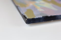 Golden Chrysanthemums. Flowers, horizontal, large format, blue, semi-abstract