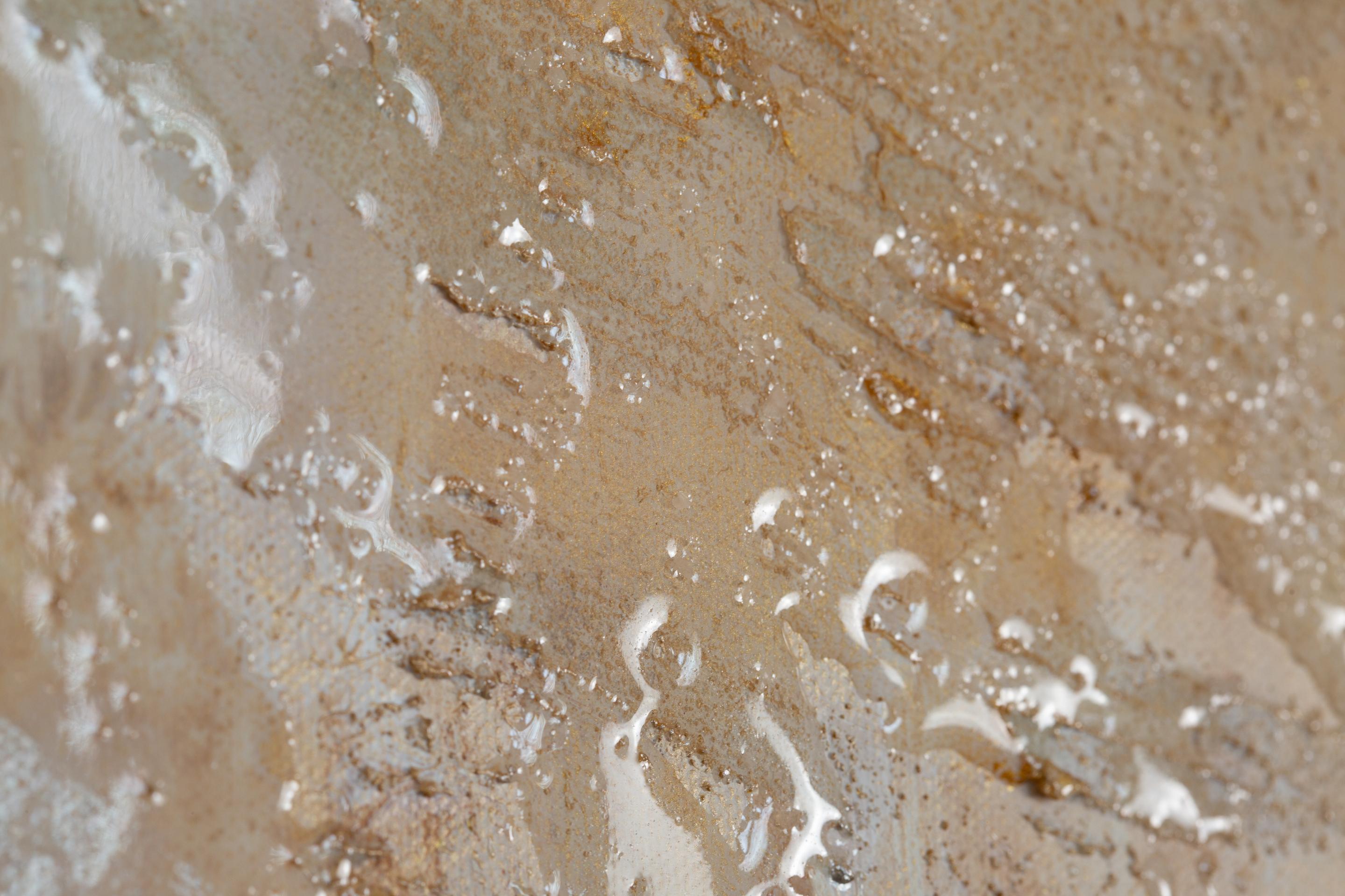Resplandor Dorado. Horizontal, abstracto, pintura interior, gran formato, dorado, negro en venta 13