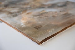 "Goldener Nektar". Abstraktes großes expressionistisches Werk für Innenräume, horizontal