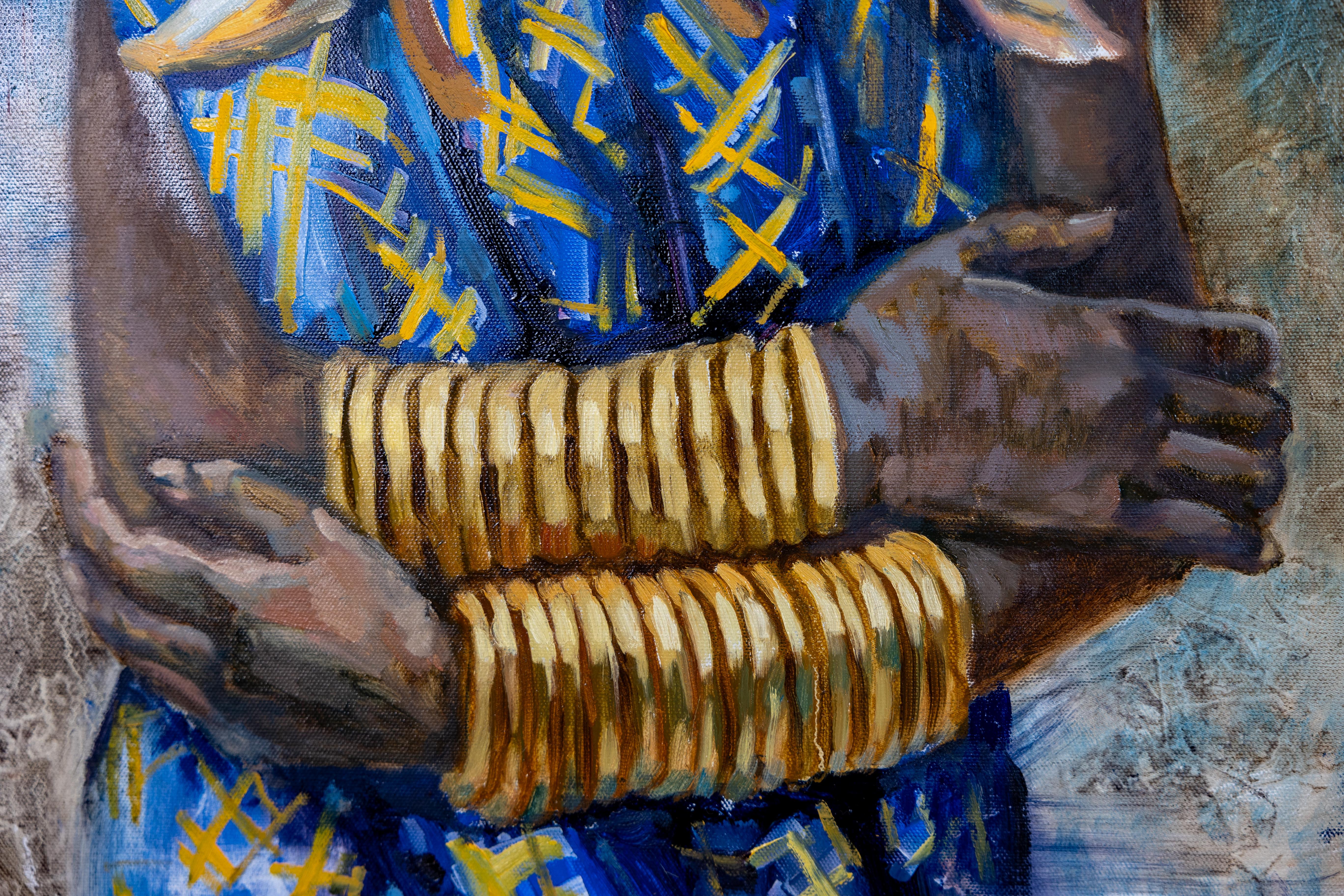 Nieta de la Sacerdotisa. Retrato de un niño en traje nacional. Afrika en venta 10