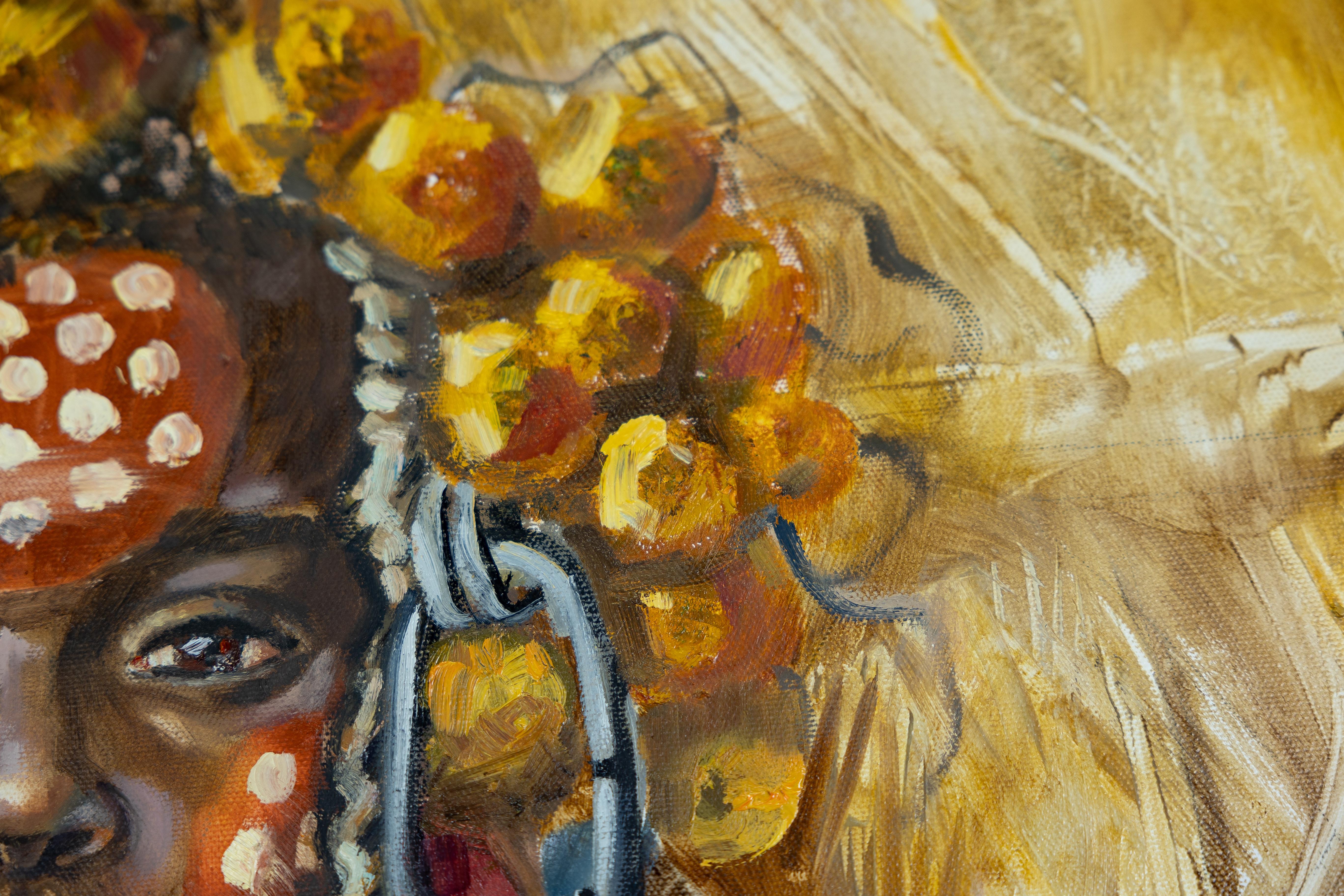 Nieta de la Sacerdotisa. Retrato de un niño en traje nacional. Afrika en venta 1