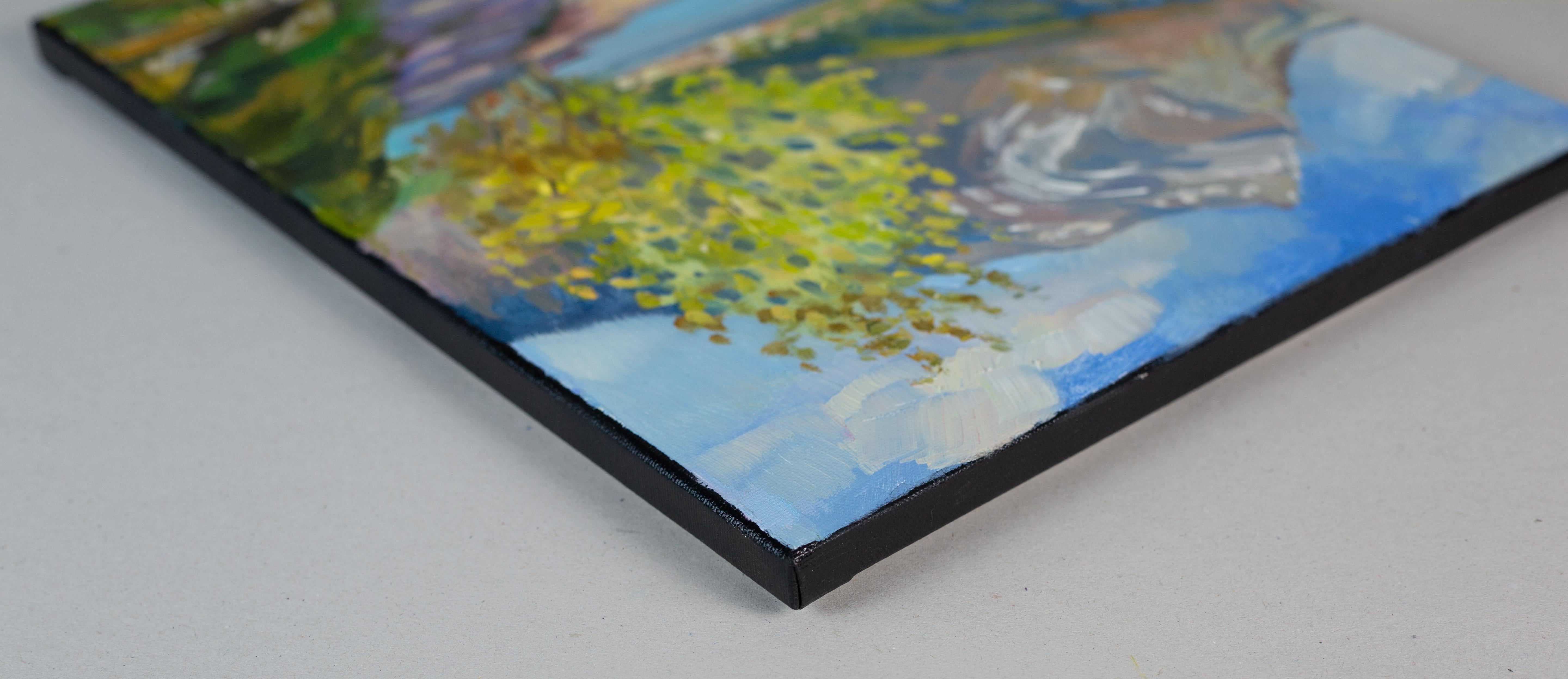 Ferien am Walensee. Landschaft, Natur, See, Frühling, Impressionismus, vertikal im Angebot 6