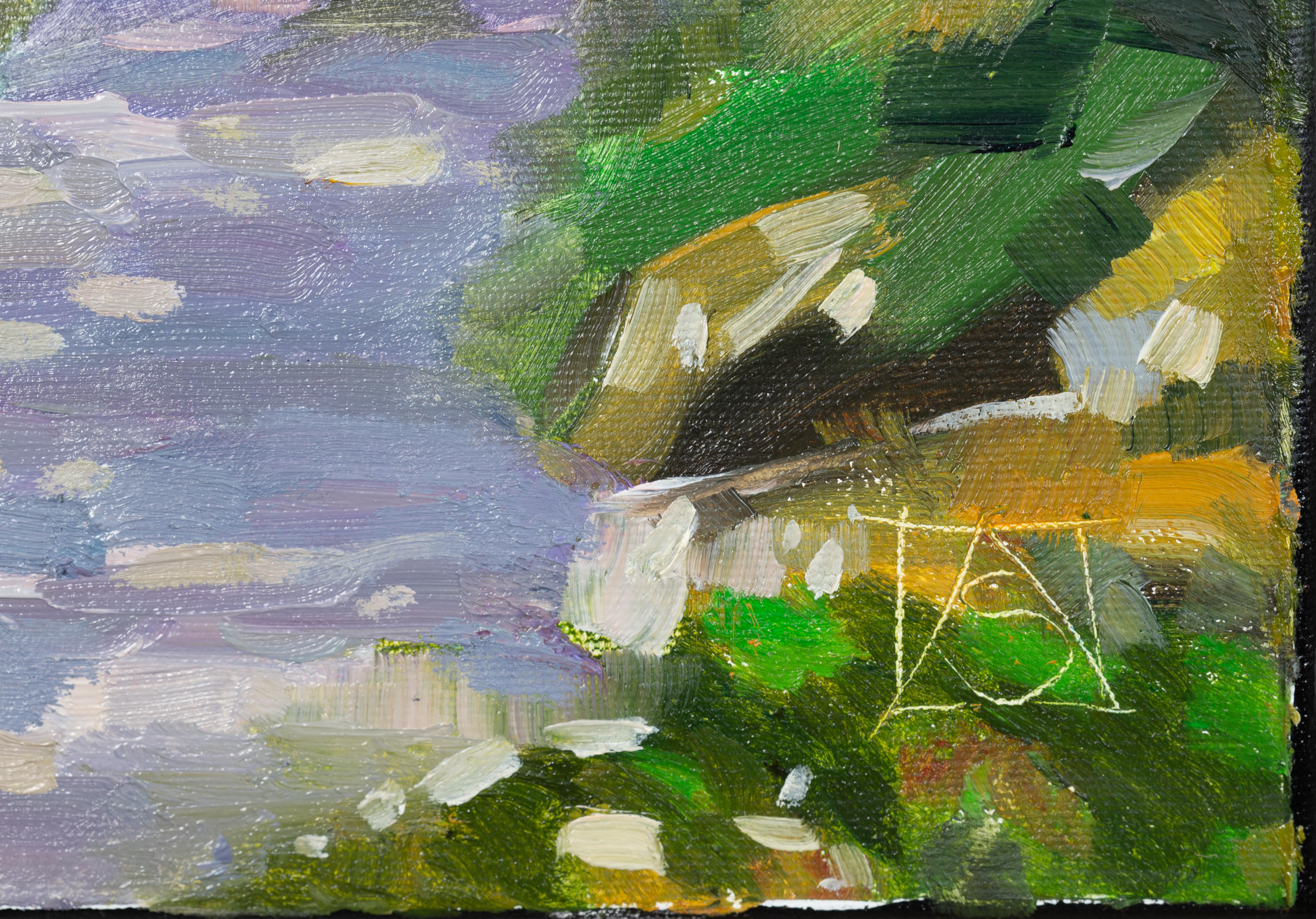 Ferien am Walensee. Landschaft, Natur, See, Frühling, Impressionismus, vertikal im Angebot 8