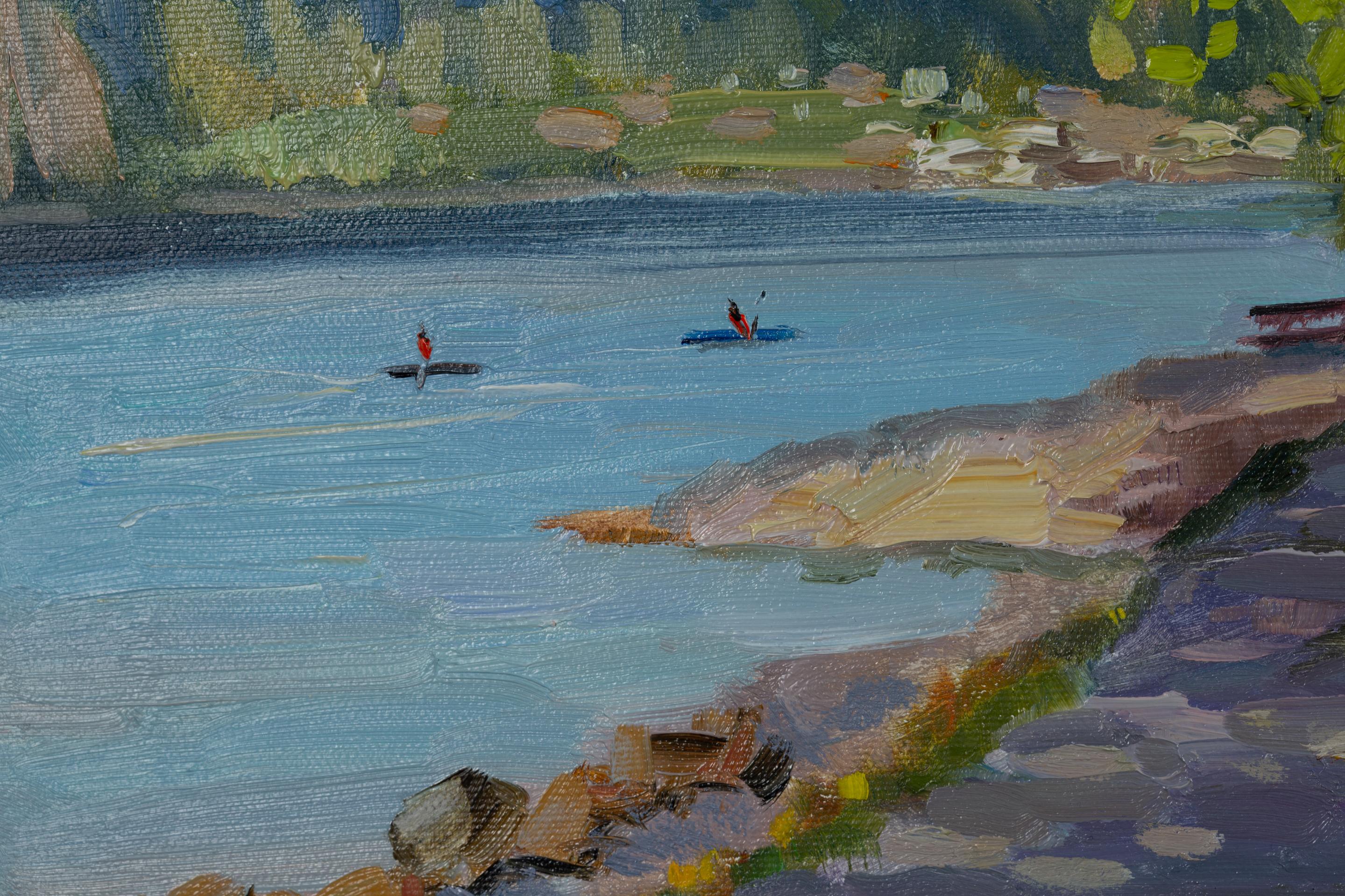 Ferien am Walensee. Landschaft, Natur, See, Frühling, Impressionismus, vertikal im Angebot 10