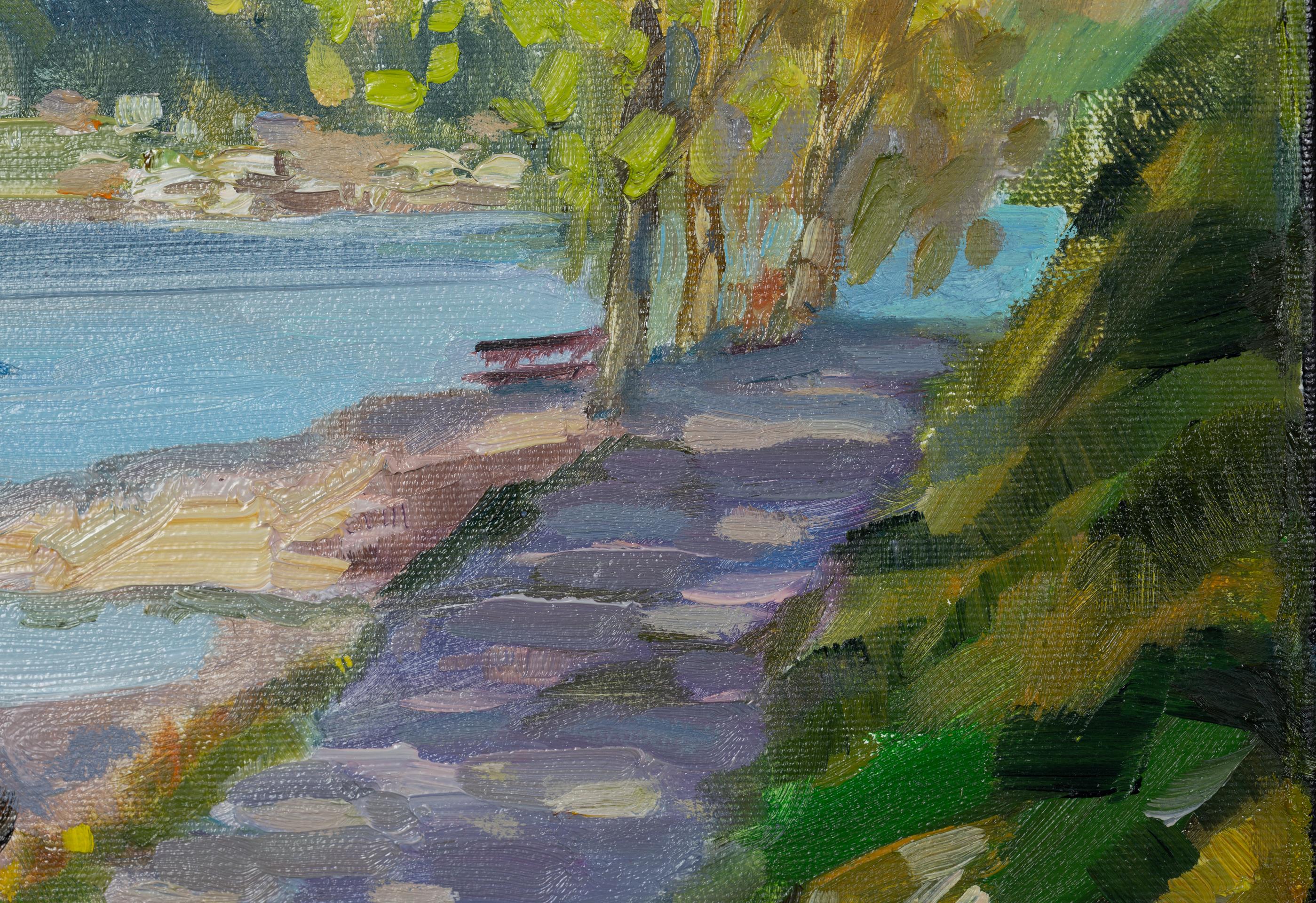 Ferien am Walensee. Landschaft, Natur, See, Frühling, Impressionismus, vertikal im Angebot 11