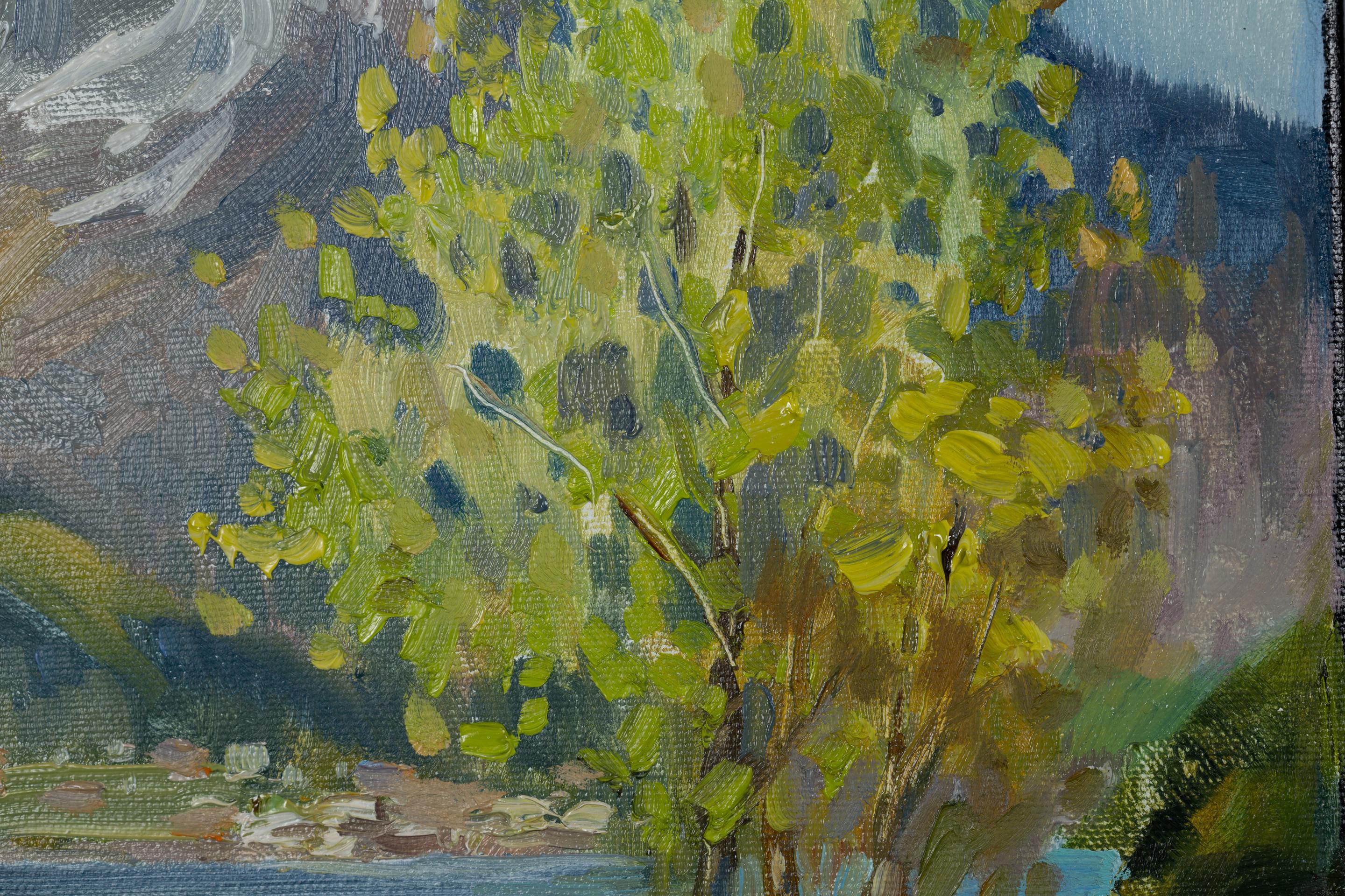 Ferien am Walensee. Landschaft, Natur, See, Frühling, Impressionismus, vertikal im Angebot 12