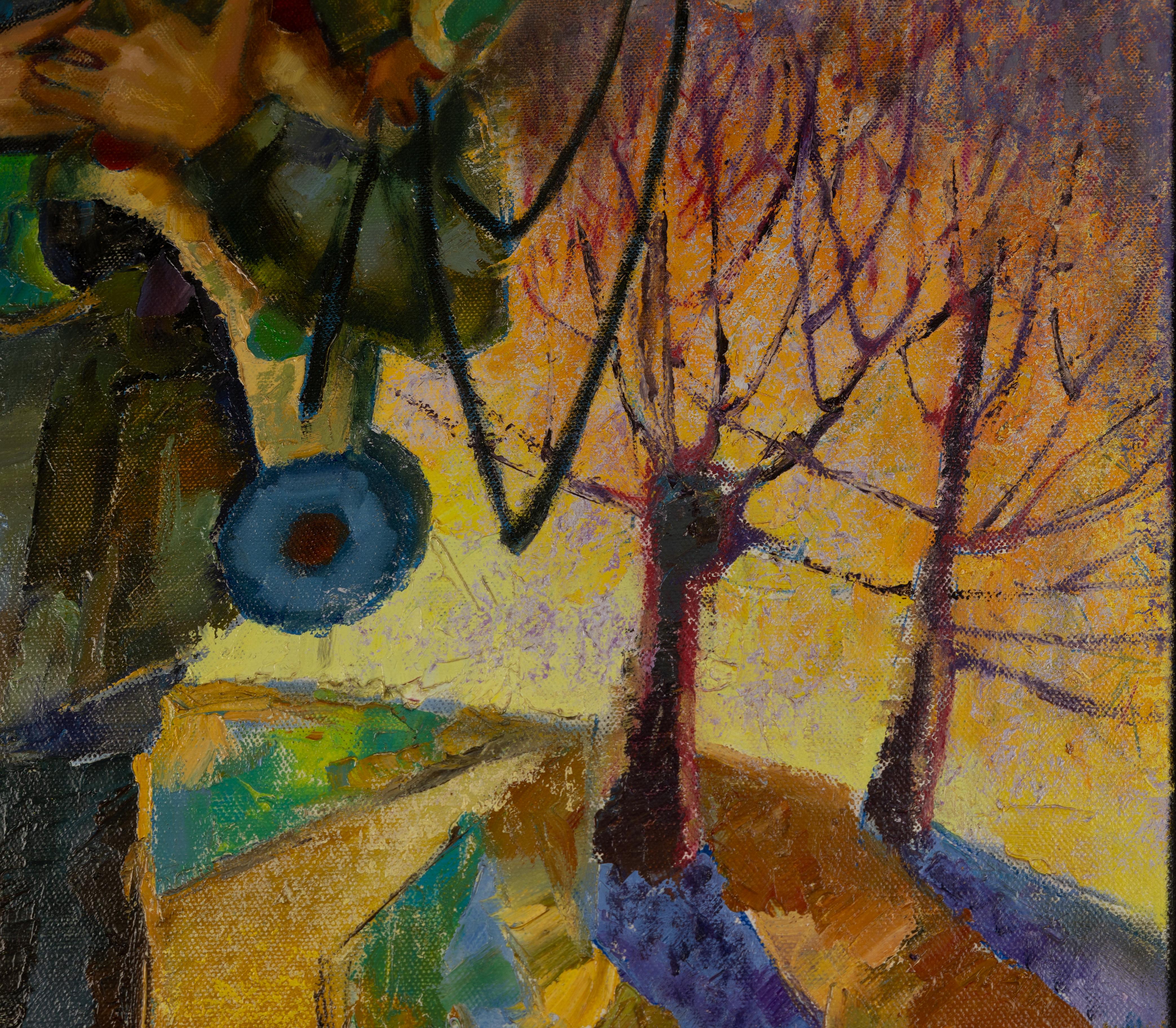 Cavallo. Pittura a olio, figurativa, su Dio, padre, figlio. in vendita 3