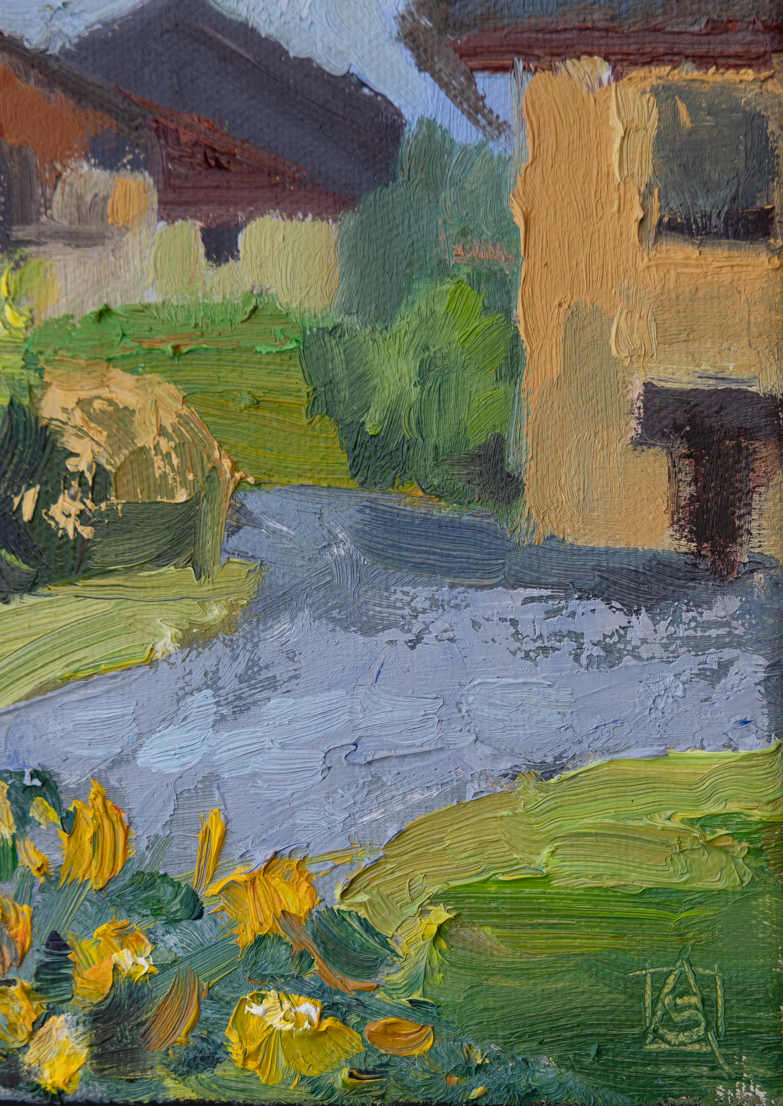 “The Houses of Bendern” is a small painting, an open-air study, painted in the summer of 2023 in the city of Bendern in Liechtenstein. The simple beauty of the street with its preserved old houses gives the viewer a feeling of peace and