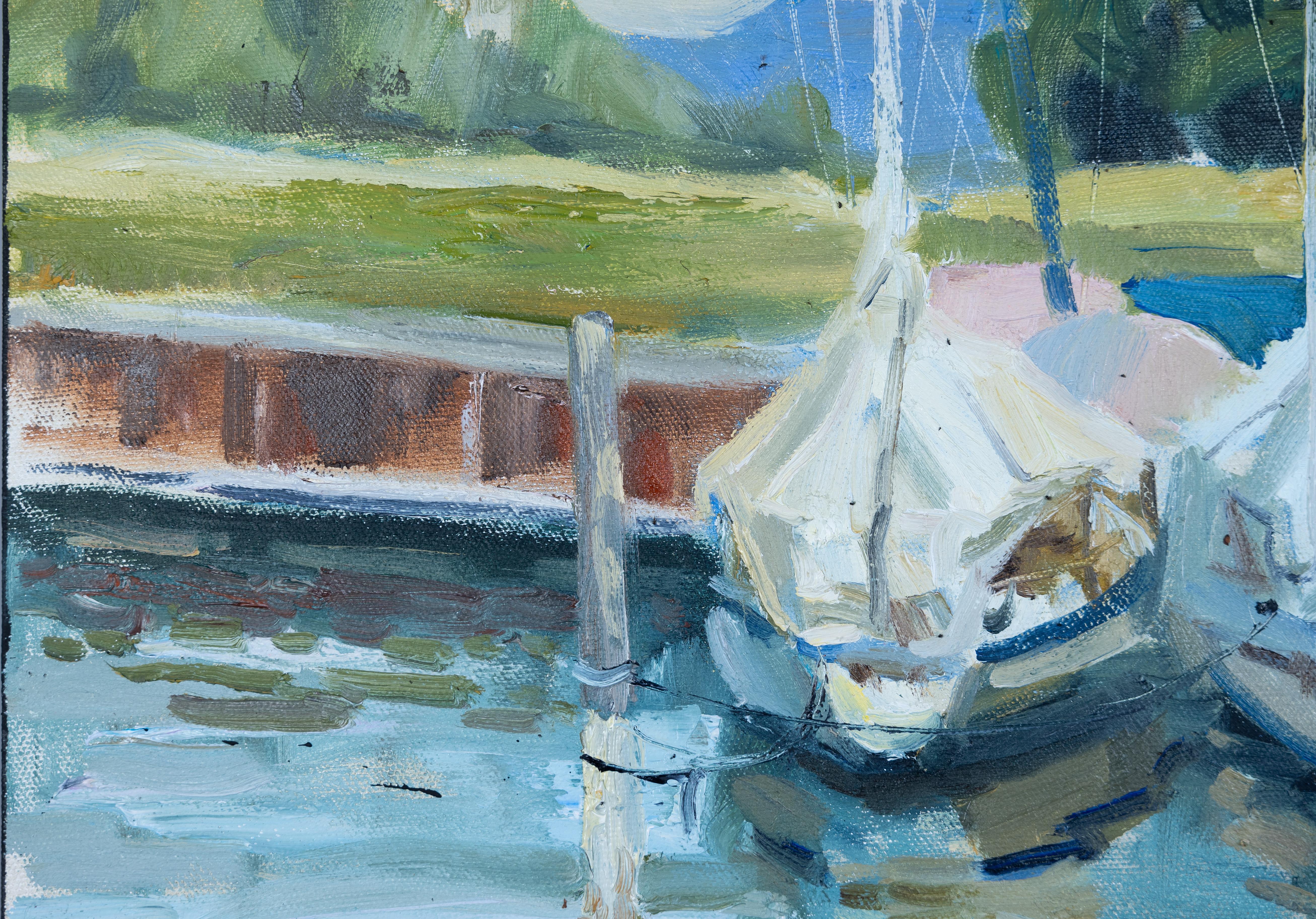 Impressionistic landscape oil painting 