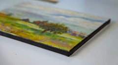 Impressionistic landscape oil painting "View from Grabserberg", horizontall