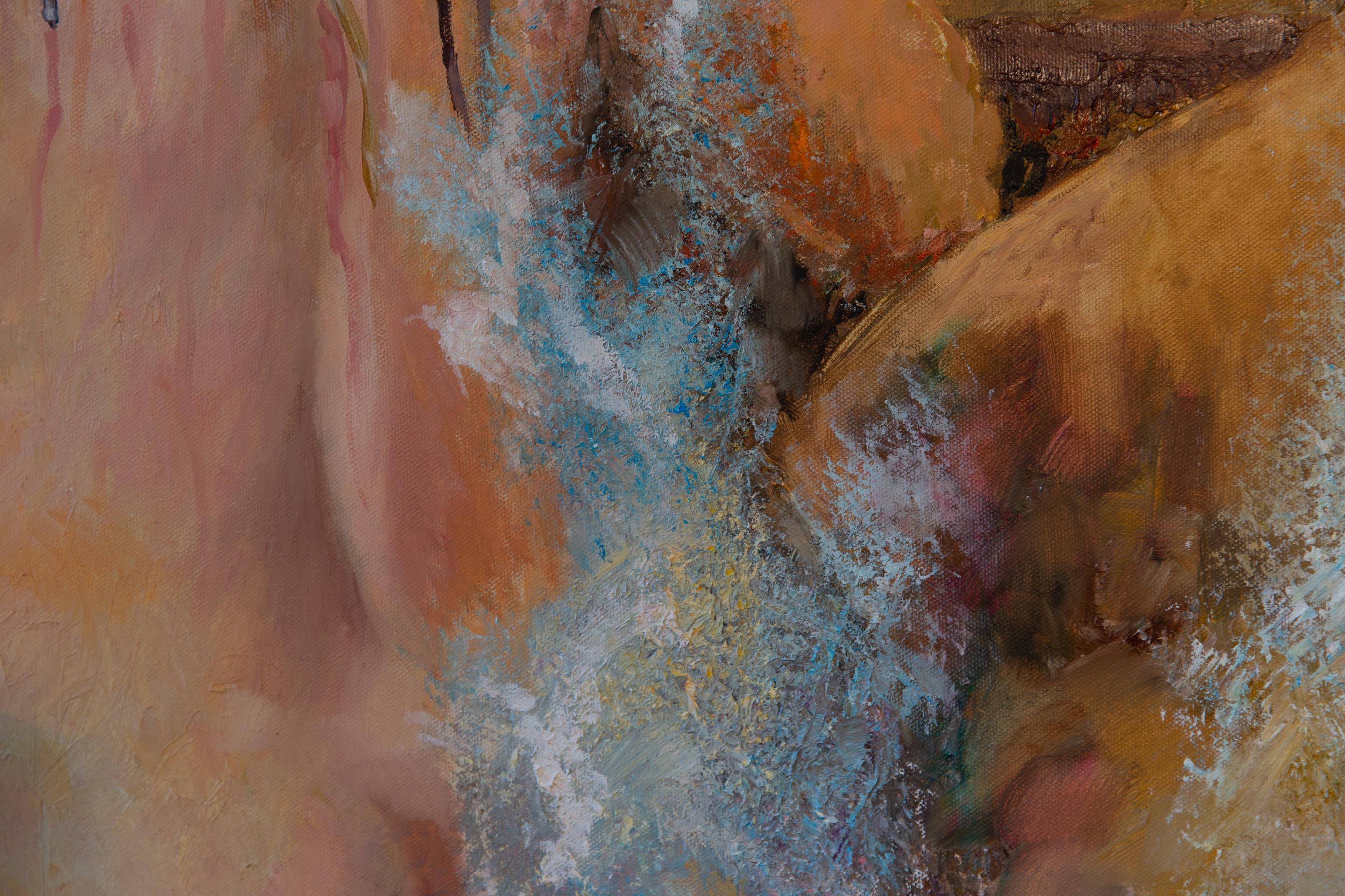 En una casa de baños. Desnudo, mujer, figurativo, óleo, impresionismo en venta 7