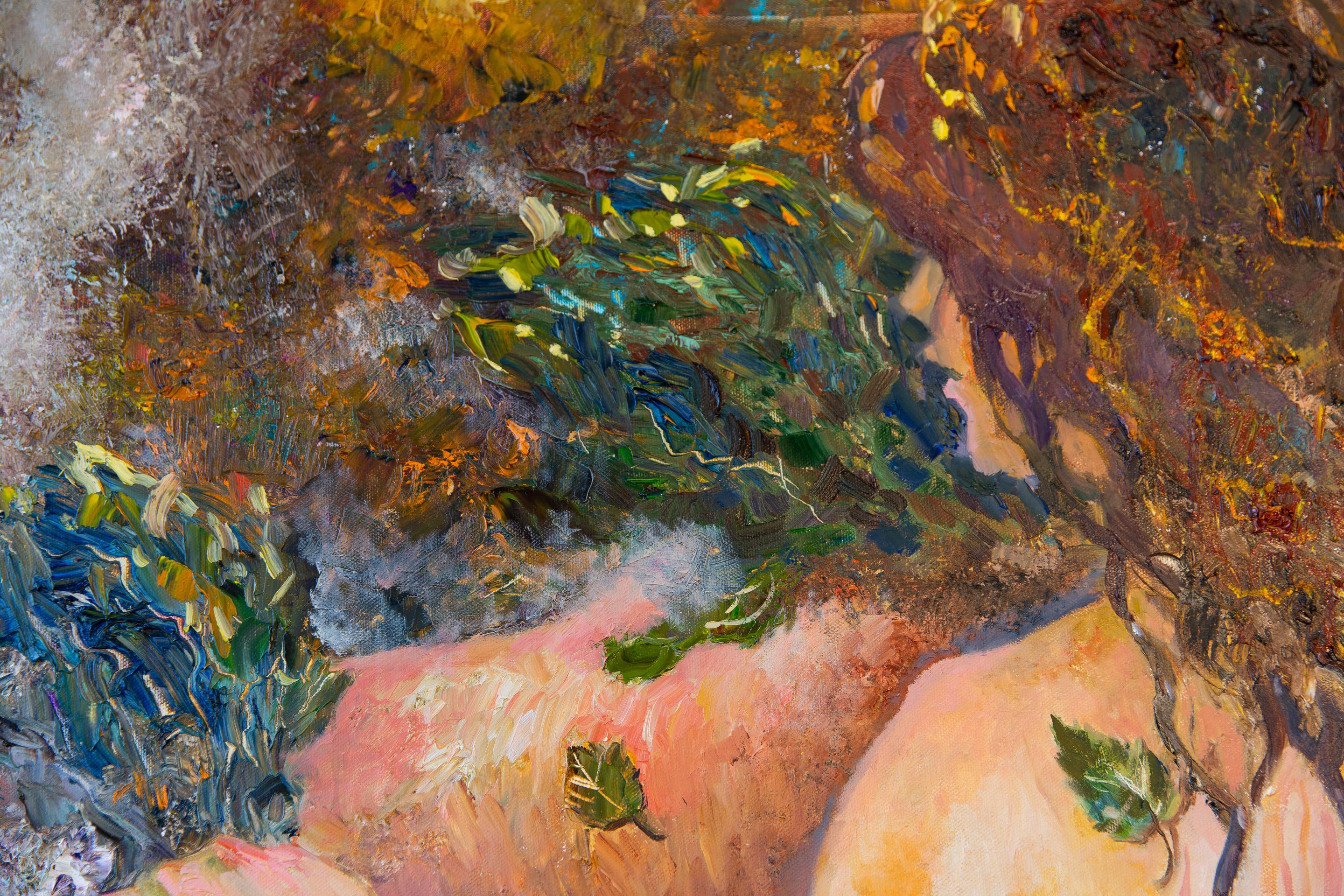 En una casa de baños. Desnudo, mujer, figurativo, óleo, impresionismo en venta 3