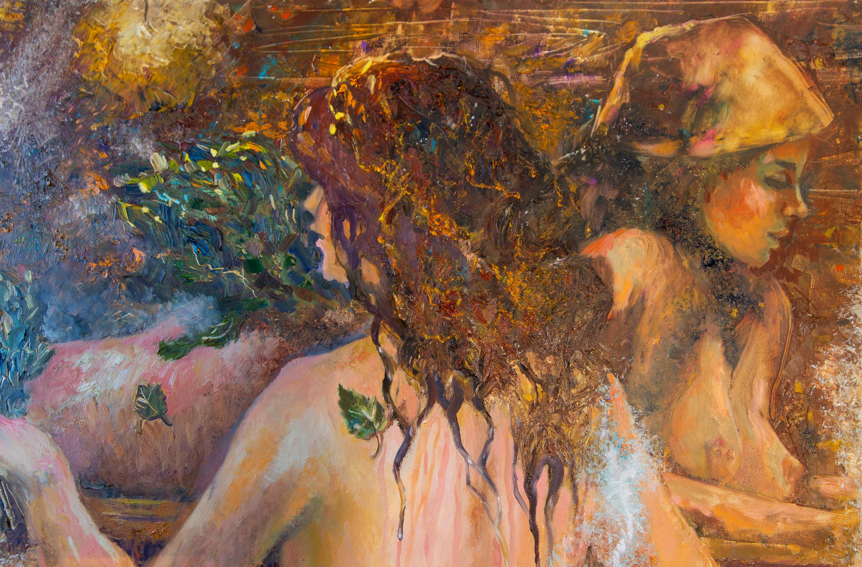 En una casa de baños. Desnudo, mujer, figurativo, óleo, impresionismo en venta 4
