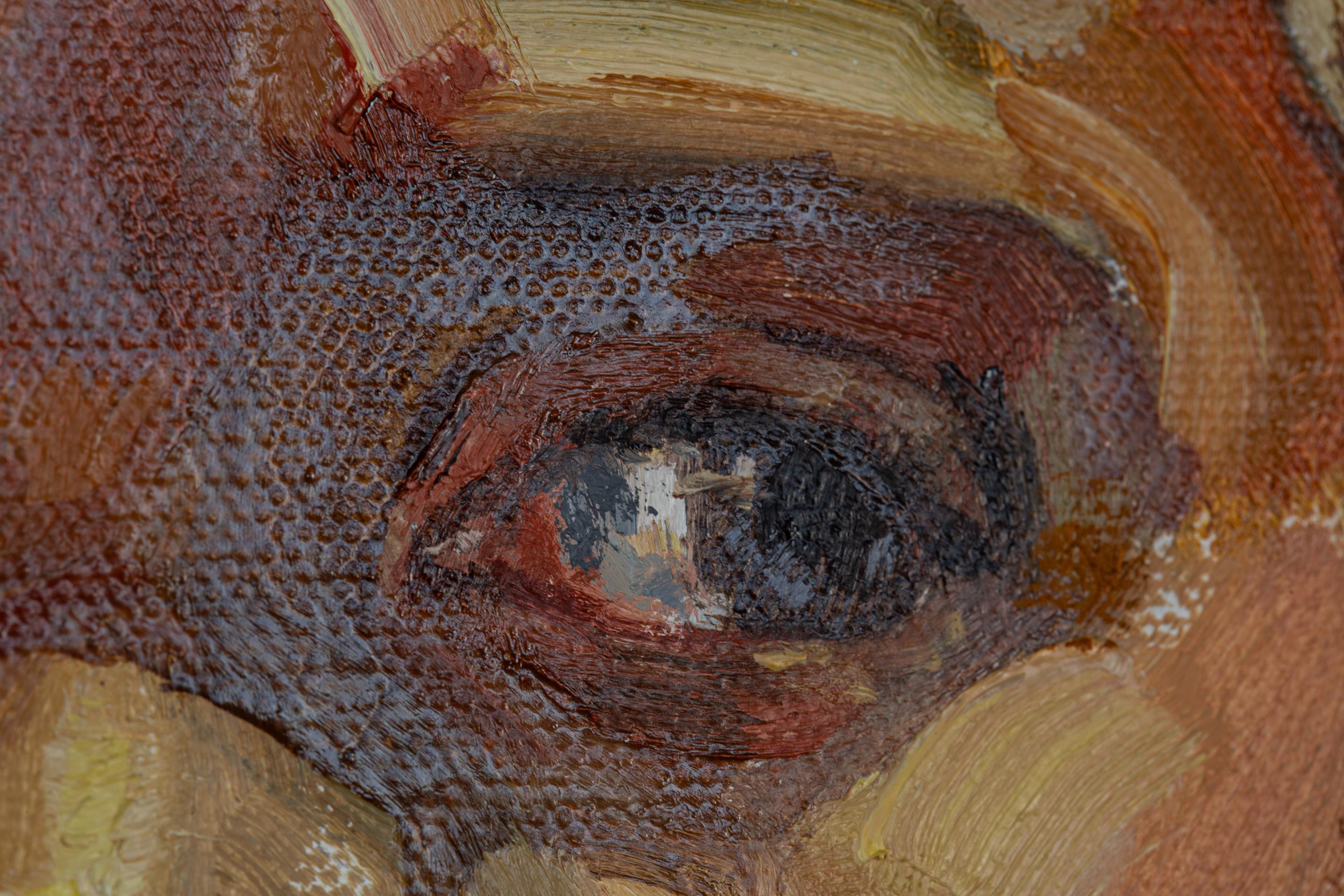 Verliebt. Das Mädchen von den Solomon-Inseln. Quadratischer Quadrat, Porträt, Kind, Malerei, Acryl im Angebot 10