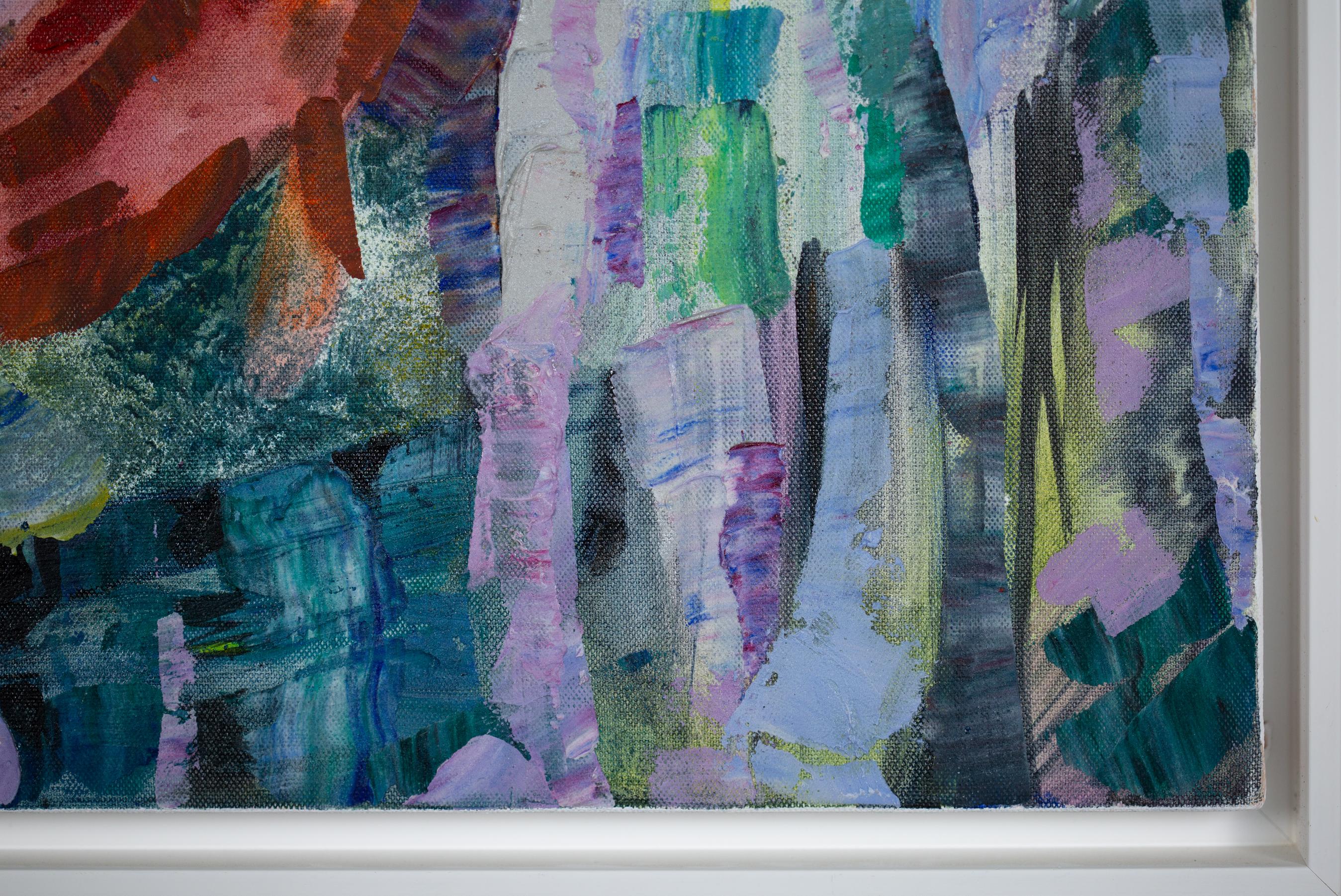 Im Königreich von Neptun.  Acrylmalerei, horizontal, Meer, Fisch, türkis im Angebot 5