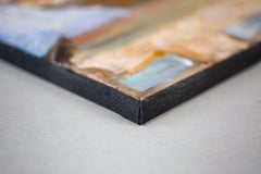 July in Fayence. City, France, oil, landscape impressionism, vertical