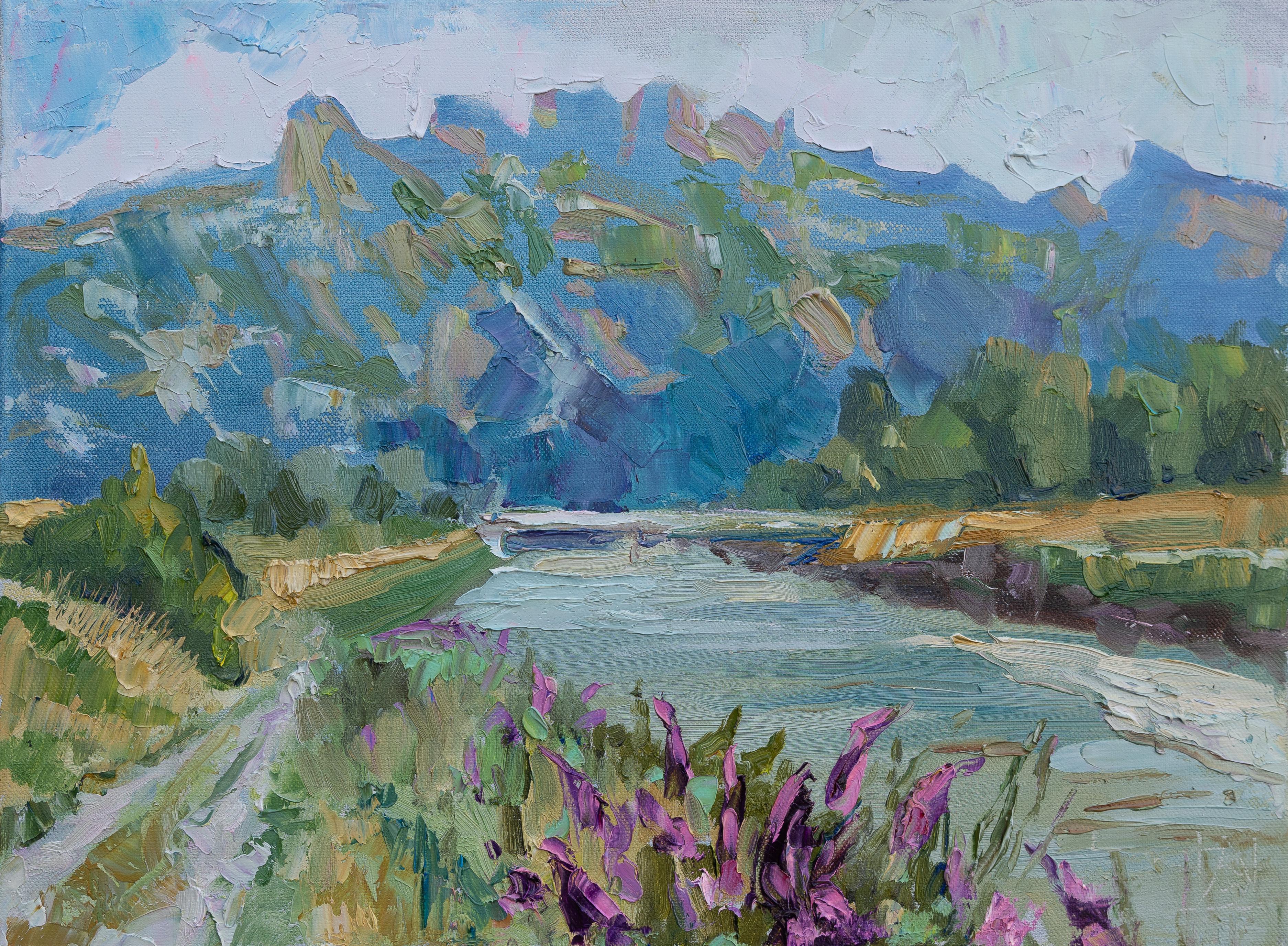 Anna Shesterikova Landscape Painting – Juli-Stimmung