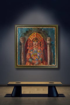 Kumari. Square, children, girl, portrait, impressionism, Nepal