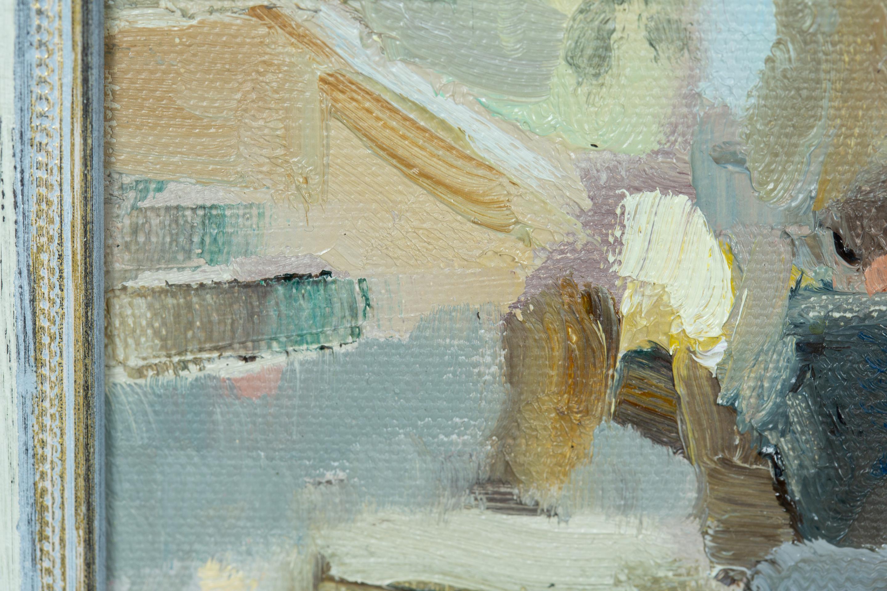 La Blage. Small, horizontal landscape, impressionism, France For Sale 6