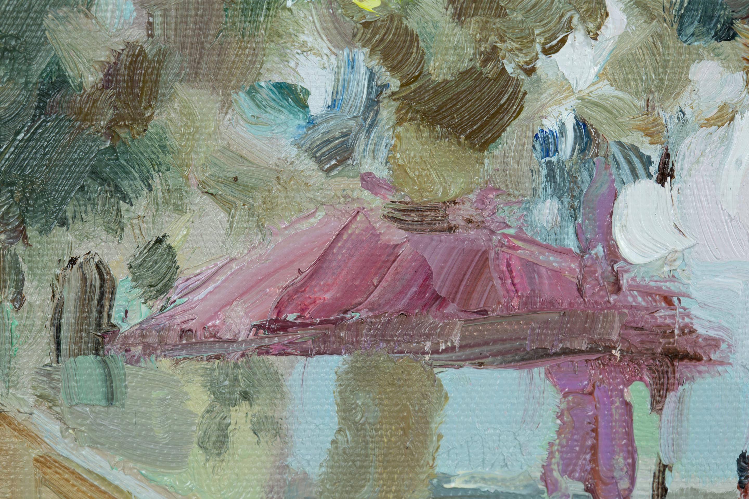 La Blage. Small, horizontal landscape, impressionism, France For Sale 3