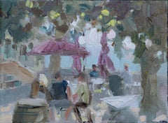 La Blage. Small, horizontal landscape, impressionism, France