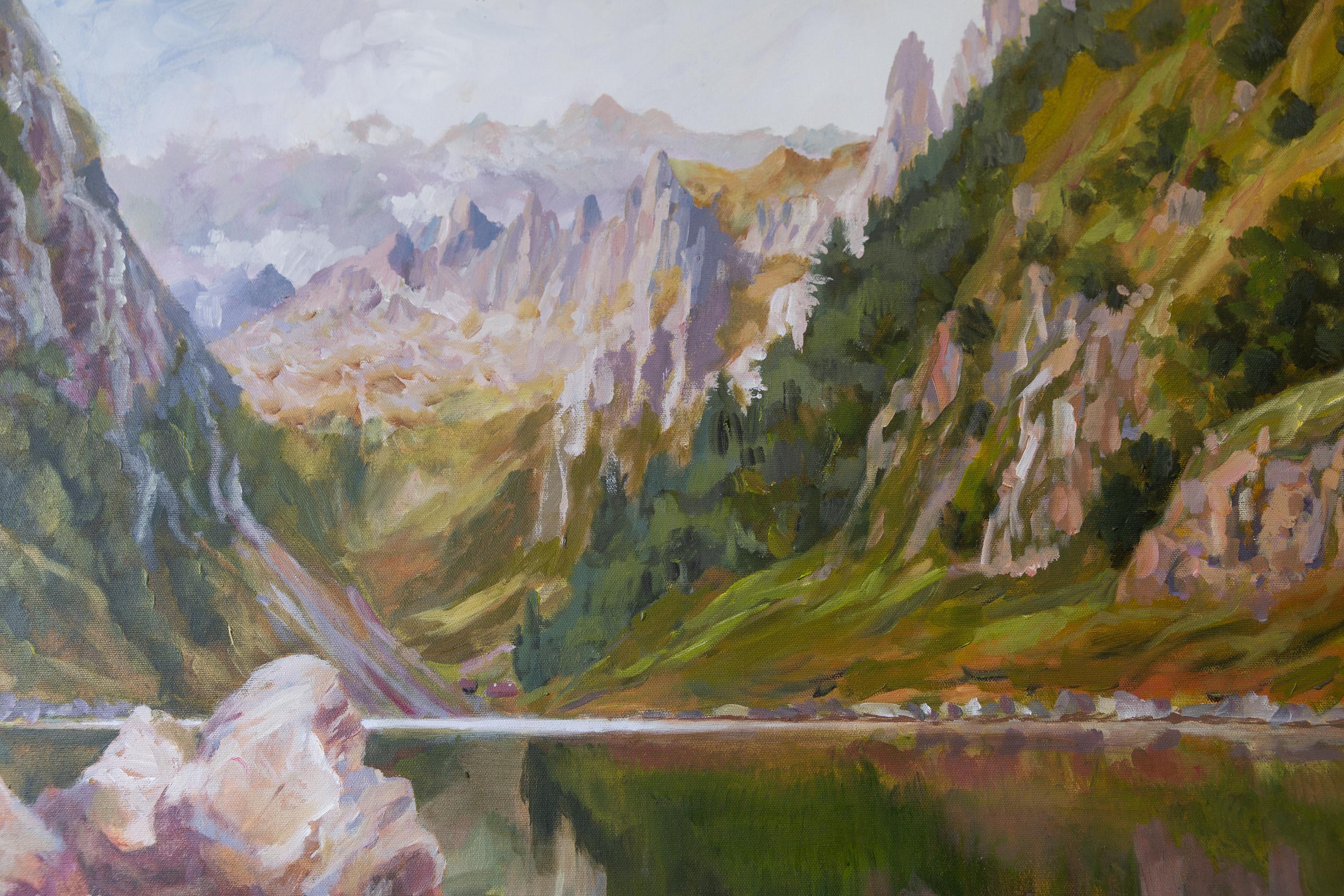 Lago Fälensee. Paesaggio, lago, montagne, Svizzera, Klassik, orizzontale in vendita 4