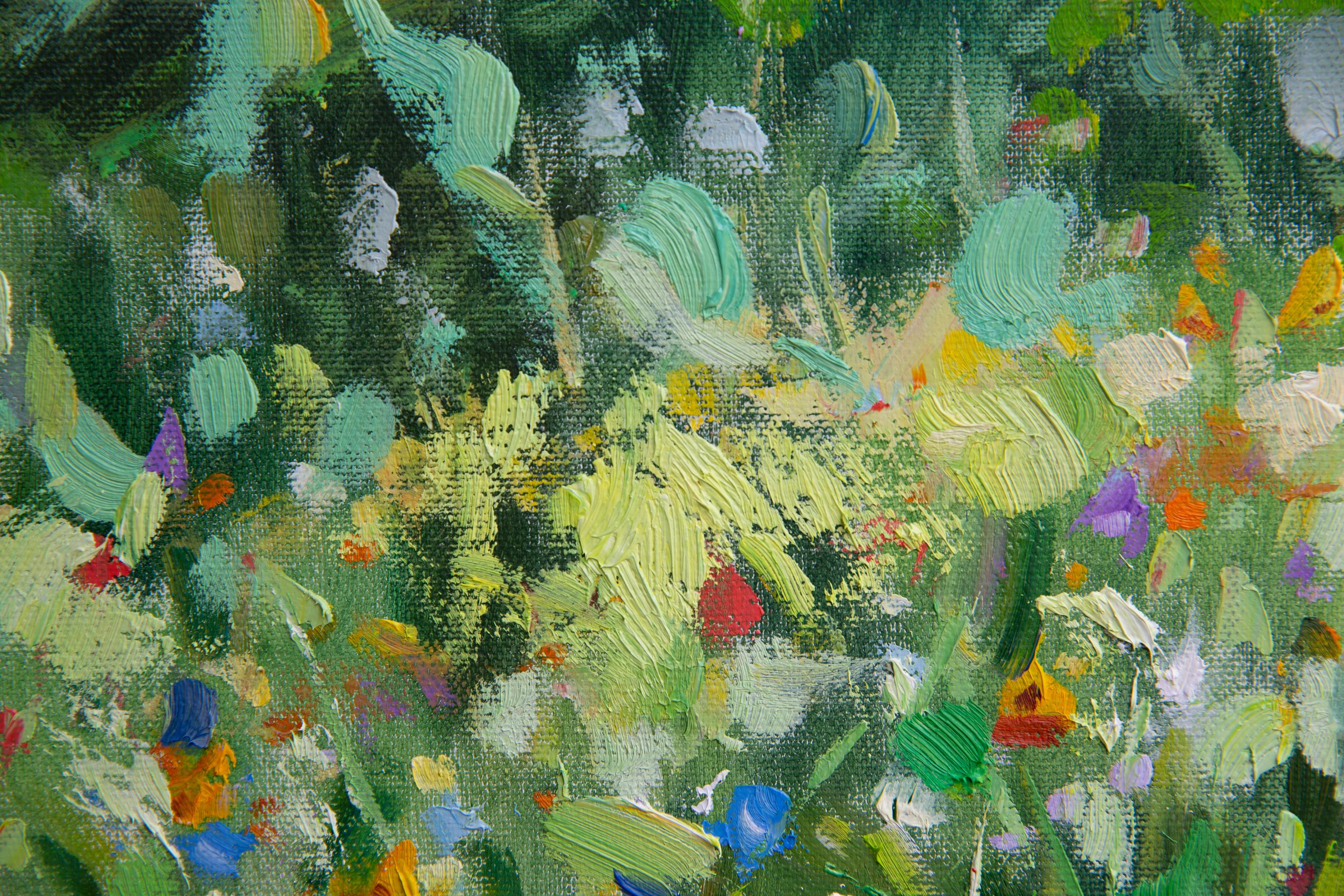 Little Flower. Horizontal, figurative, girl, flowers, beauty For Sale 6