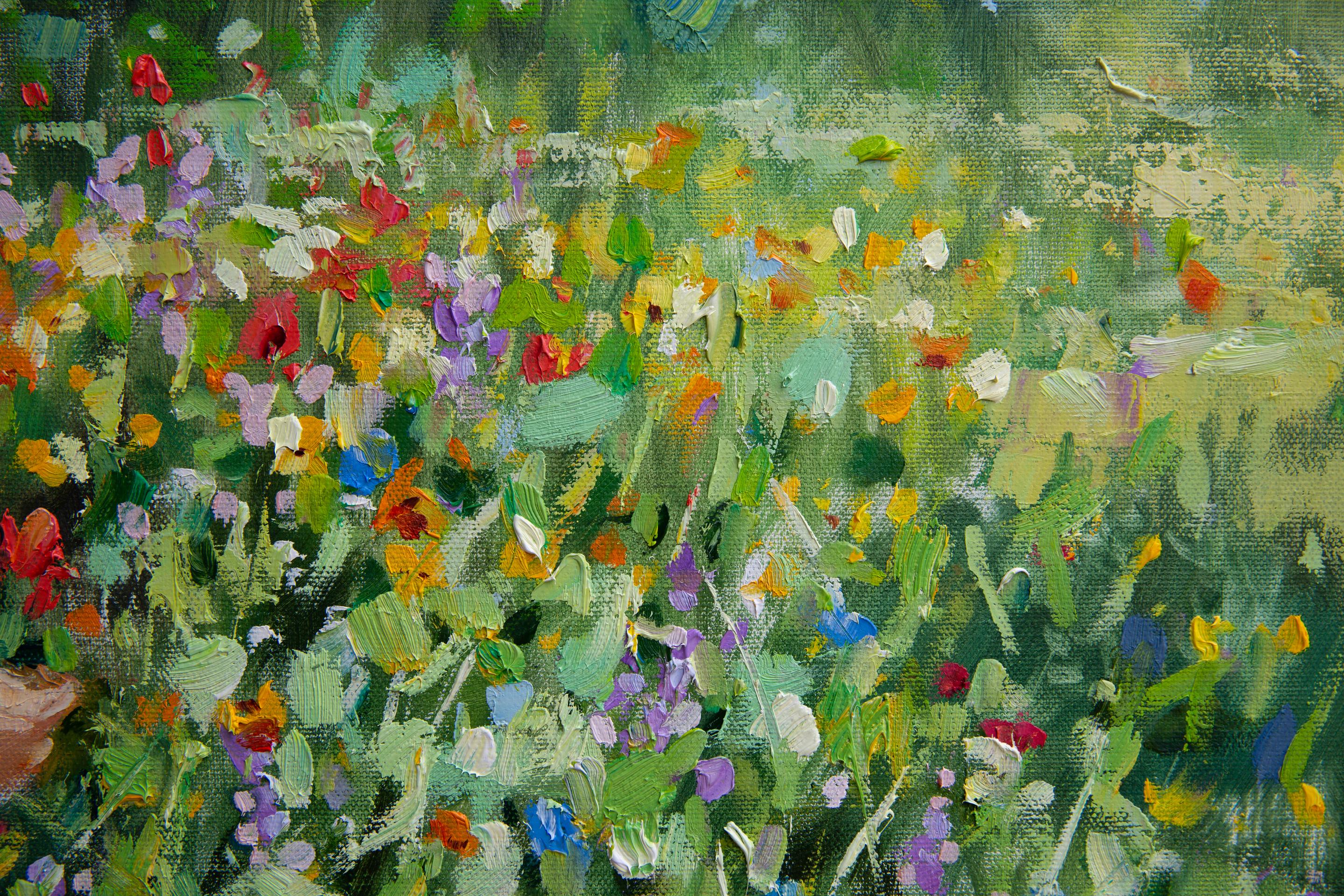 Little Flower. Horizontal, figurative, girl, flowers, beauty For Sale 2