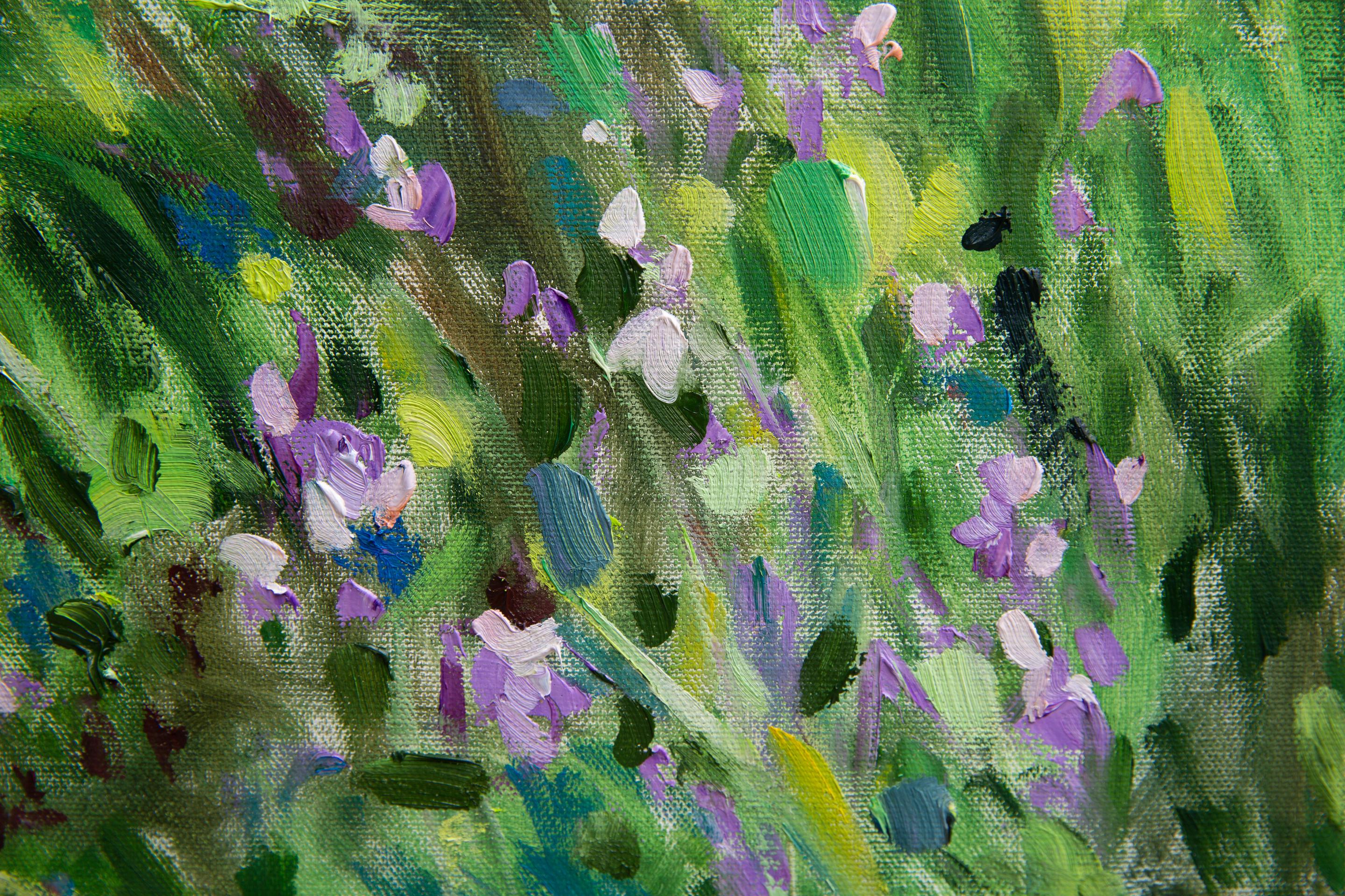 Little Flower. Horizontal, figurative, girl, flowers, beauty For Sale 3