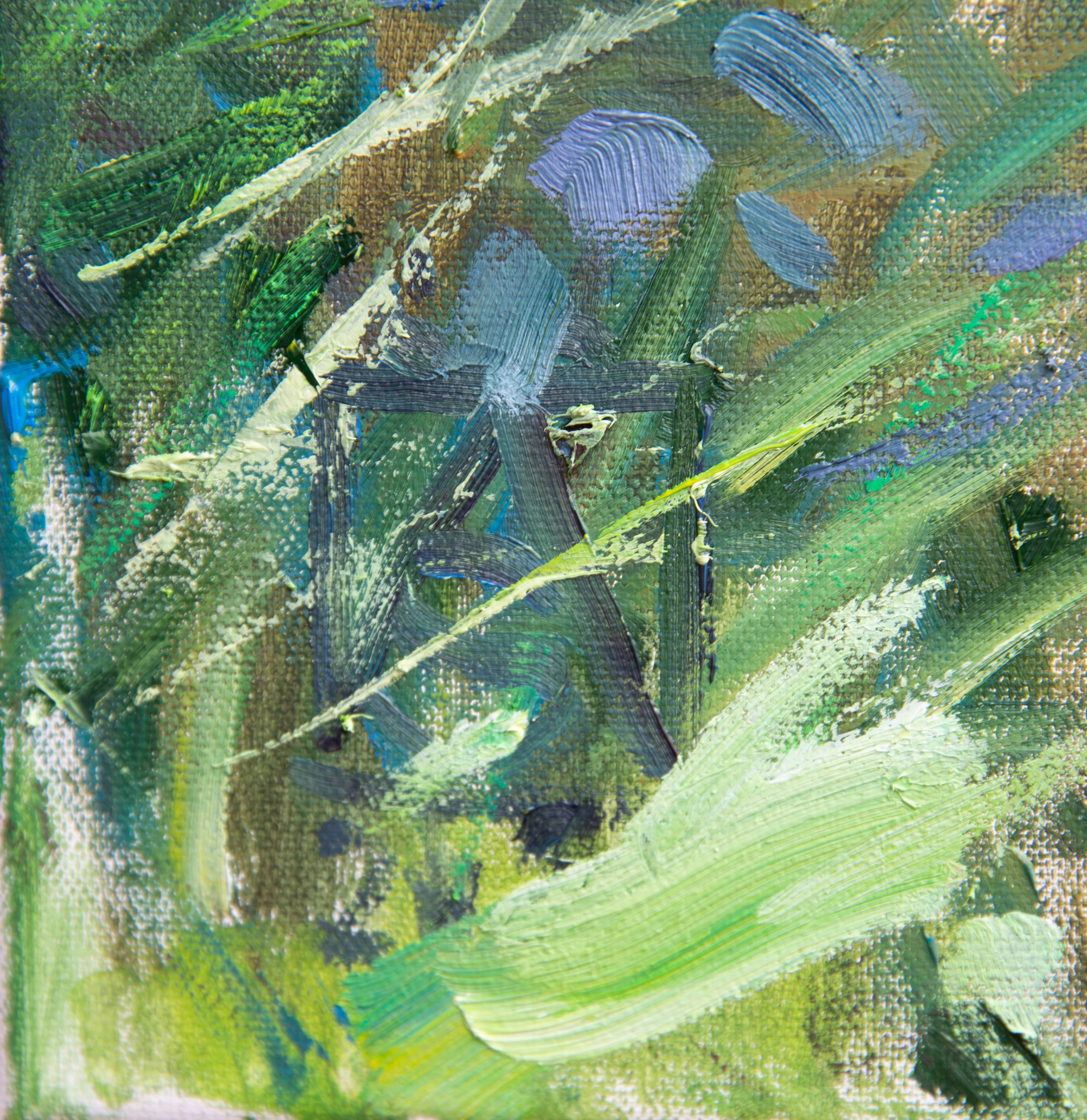 Little Flower. Horizontal, figurative, girl, flowers, beauty For Sale 4