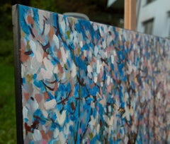 Magnolia Blossom. Impressionism, flowers, large, horizontal, acrylic