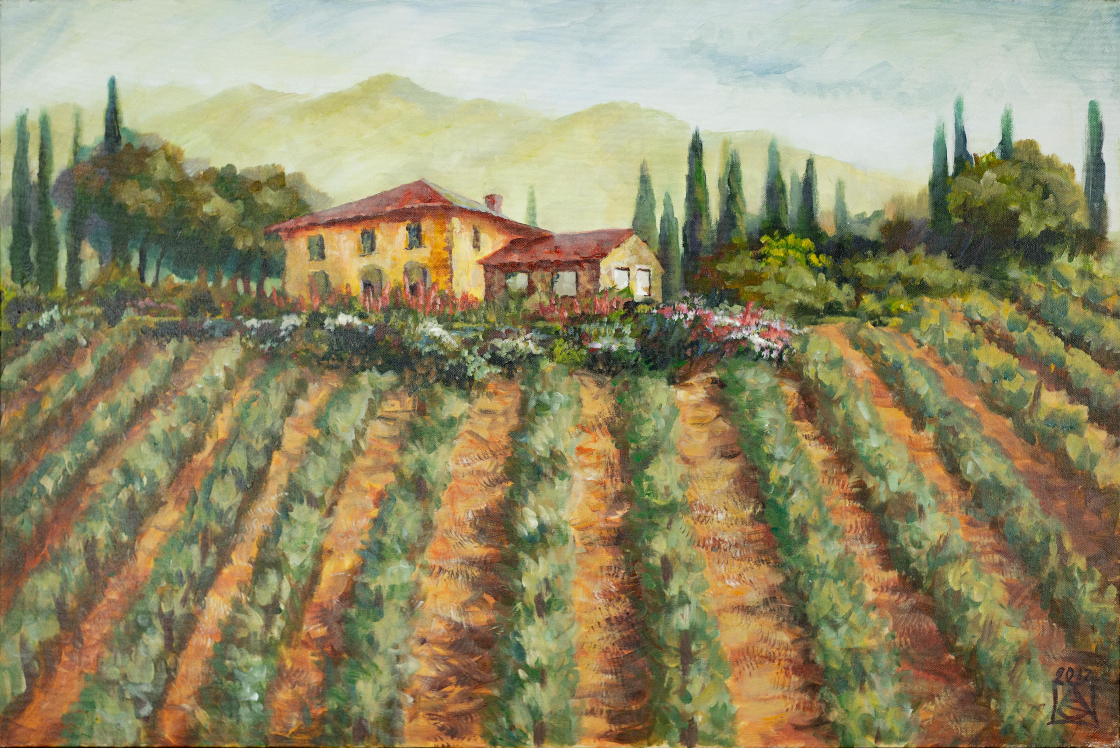 Anna Shesterikova Landscape Painting – Wunderbare Wohnungen zu buchen