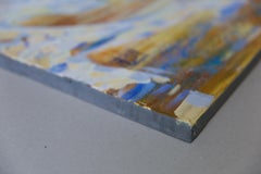 Music Of Love. Acrylic painting, large format, horizontal semi-abstract, girl.