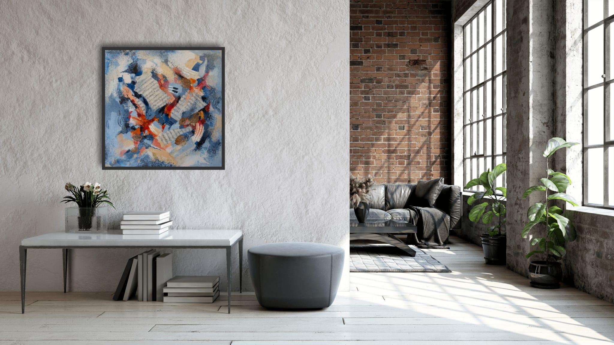 Musical Fantasy. Square, semi-abstract, music, notes, interior en venta 6