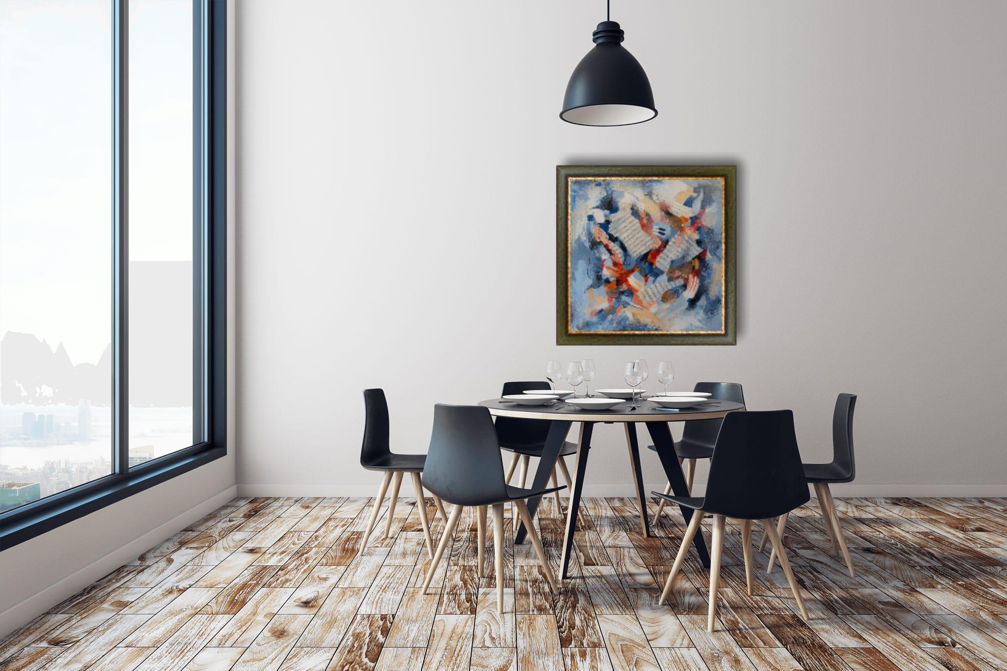 Musical Fantasy. Square, semi-abstract, music, notes, interior en venta 11