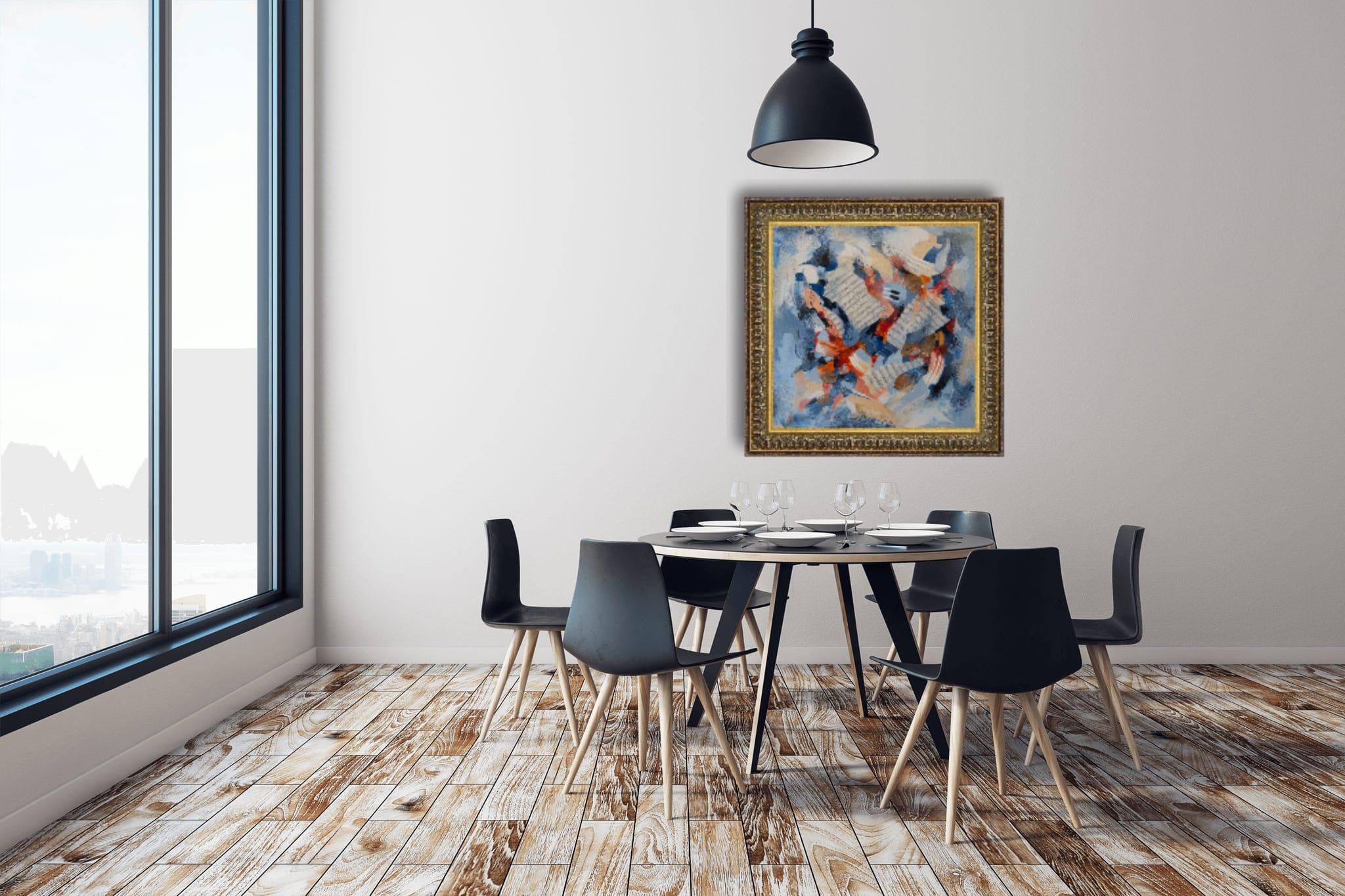 Musical Fantasy. Square, semi-abstract, music, notes, interior en venta 12